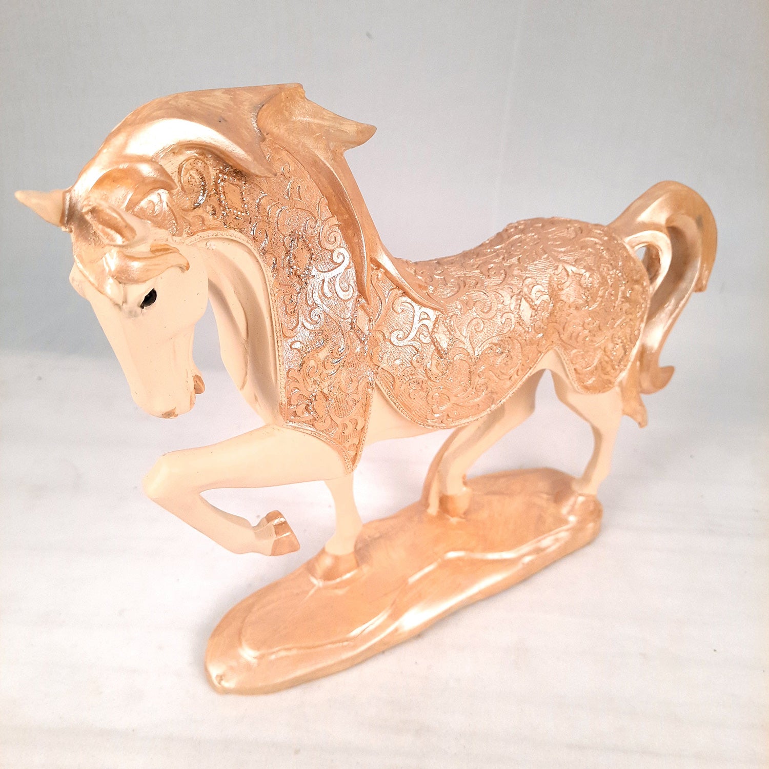 Horse Statue Figurine | Decorative Running Horse Showpiece for Money & Wealth - for Home Decor, Table, Living Room & Gift  - apkamart #Style_Design 1