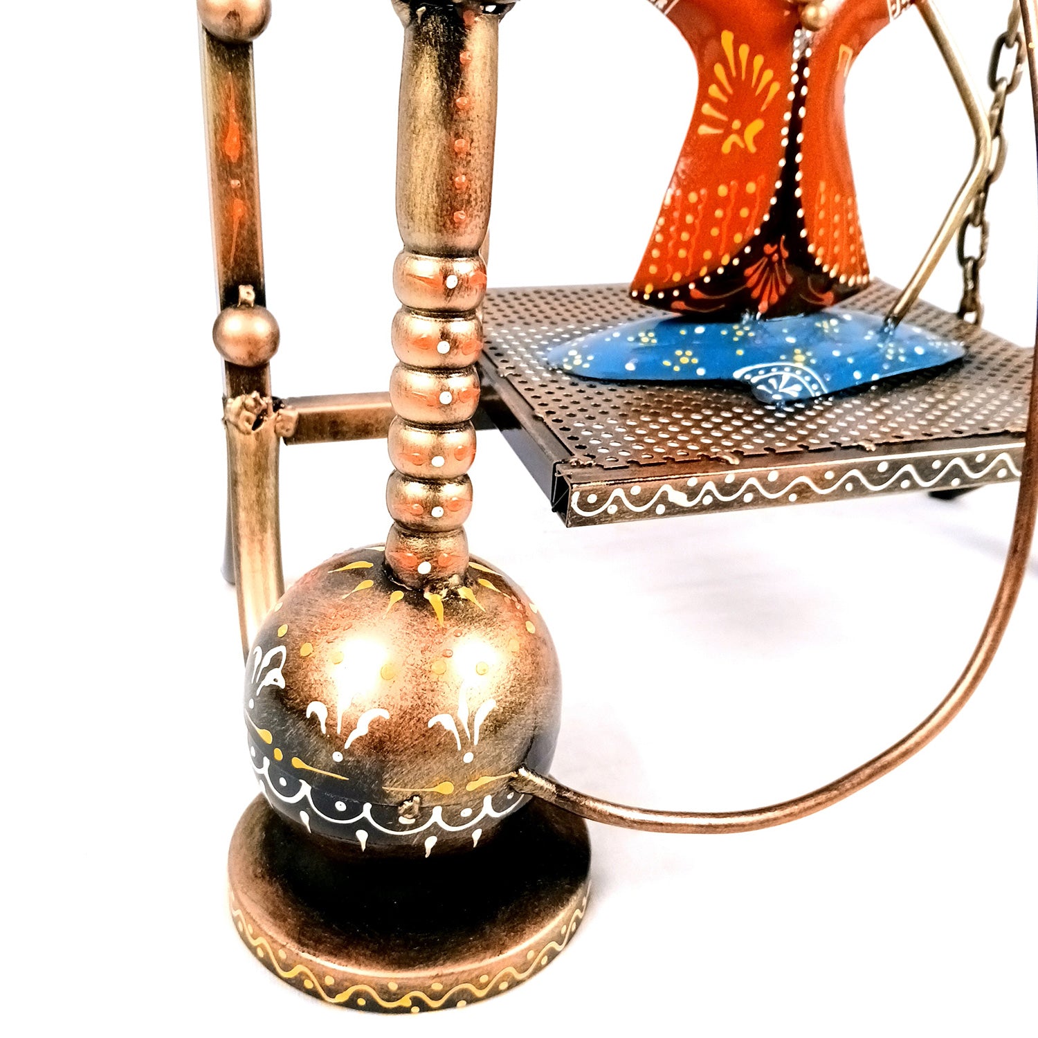 Village Man with Hukka Showpiece | Men Sitting On Swing With Hookah Figurine - for Home, Bedroom, Living Room, Office Desk & Bar Decor - 17 Inch - Apkamart