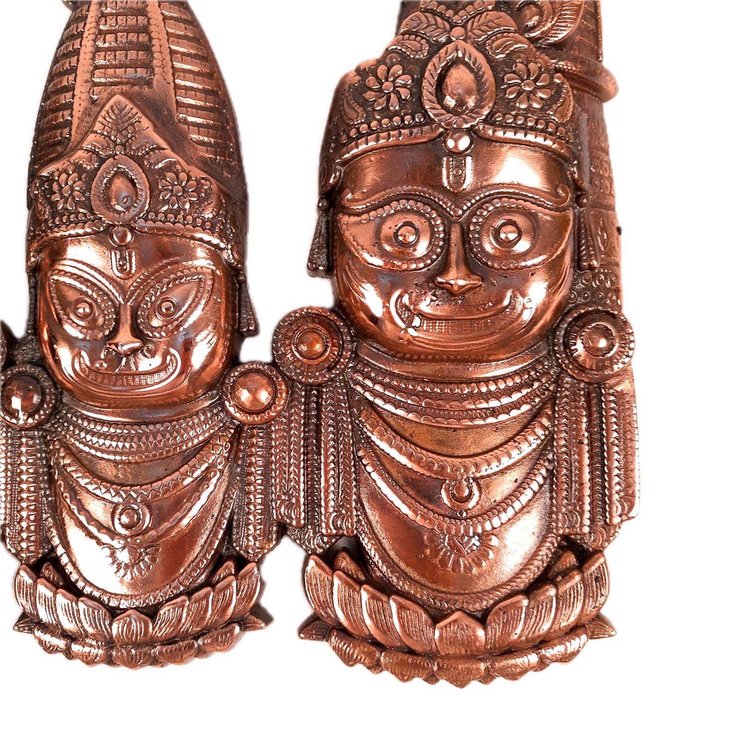 Lord Jagannath, Balaram and Subhadra Wall Hanging Idol Statue | Trimurty for Home Temple, Pooja, Decor, Gift - apkamart