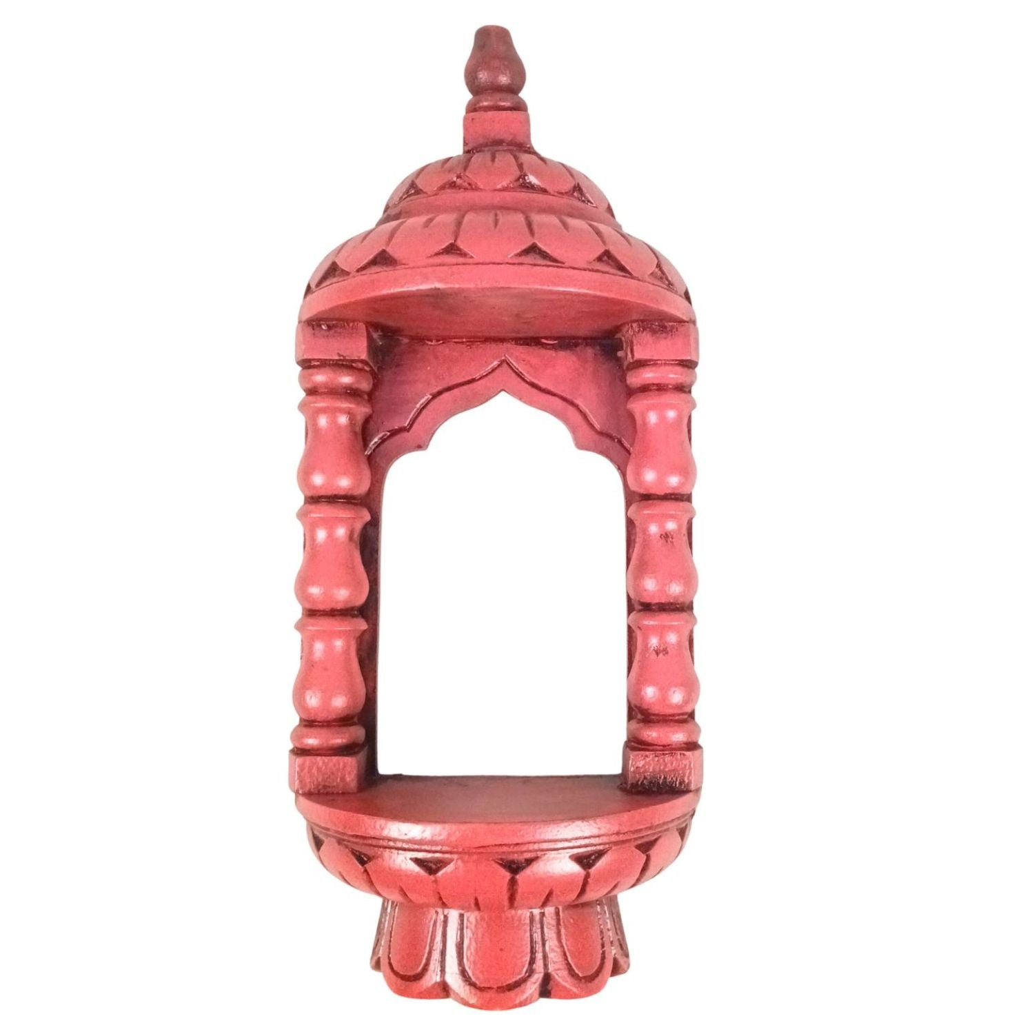 Wooden Jharokha Frame | Rajasthani Wall Decor - 14 inch-Apkamart