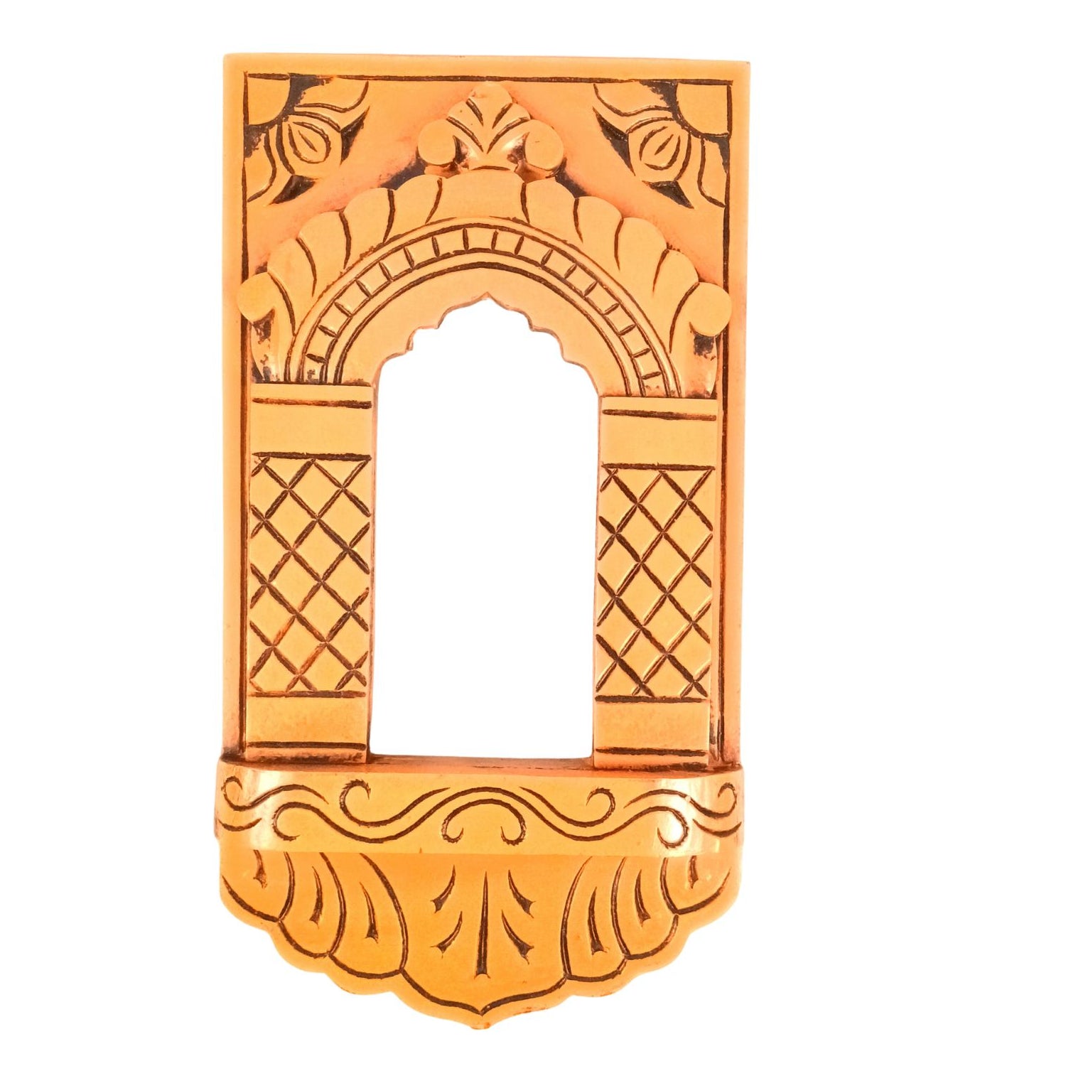 Wooden Jharokha Window Wall Hanging | Rajasthani Decor - 15 inch-Apkamart