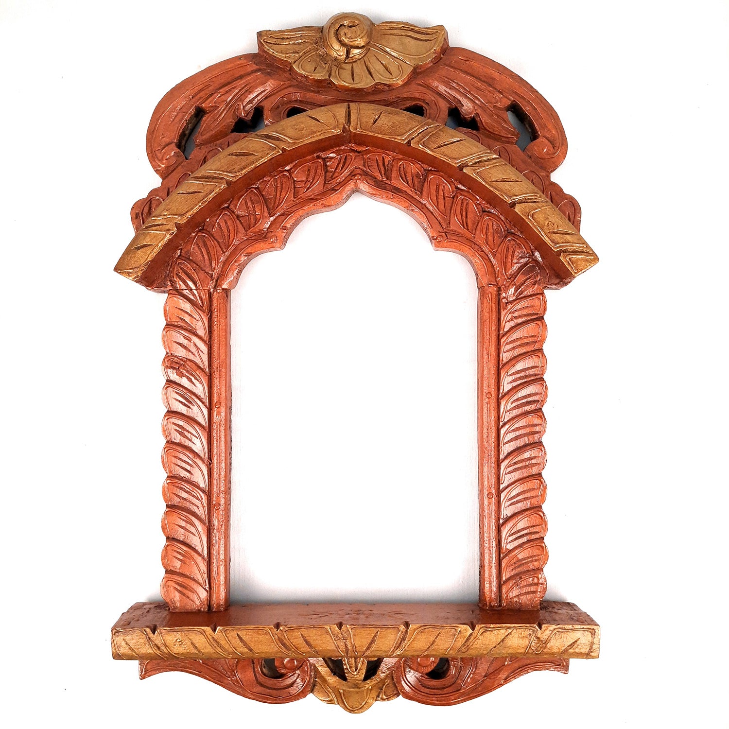 Jharokha Wall Hanging | Wooden Jharokha Frame Hangings - For Home, Wall Decor, Frames, Living room, Entrance Decoration & Gifts - 19 Inch - Apkamart #color_Brown