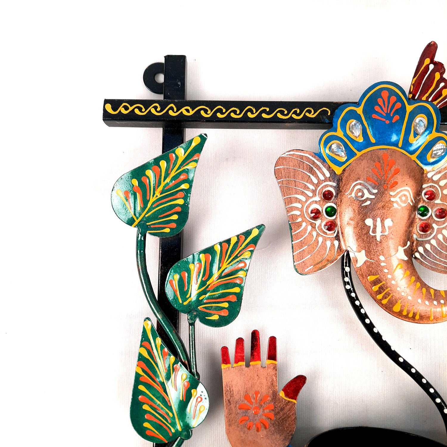 Key Holder Stands | Decorative Keys Hook Wall Hangers - Ganesh Design | Keys Organizer - for Home, Entrance, Office Decor & Gifts - 11 Inch (4 Hooks) - apkamart