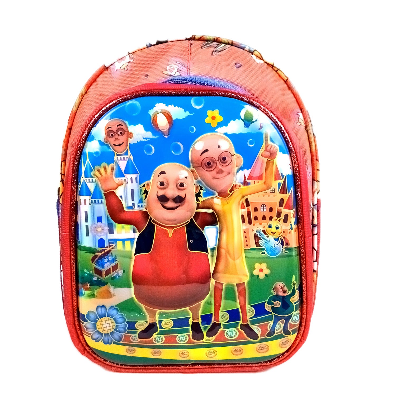 Kids School Bag | Waterproof Backpack Bags - Motu Patlu Design | Casual / Picnic / Tuition Bag - for School Boys & Girls, Children, Students & Gifts - Apkamart