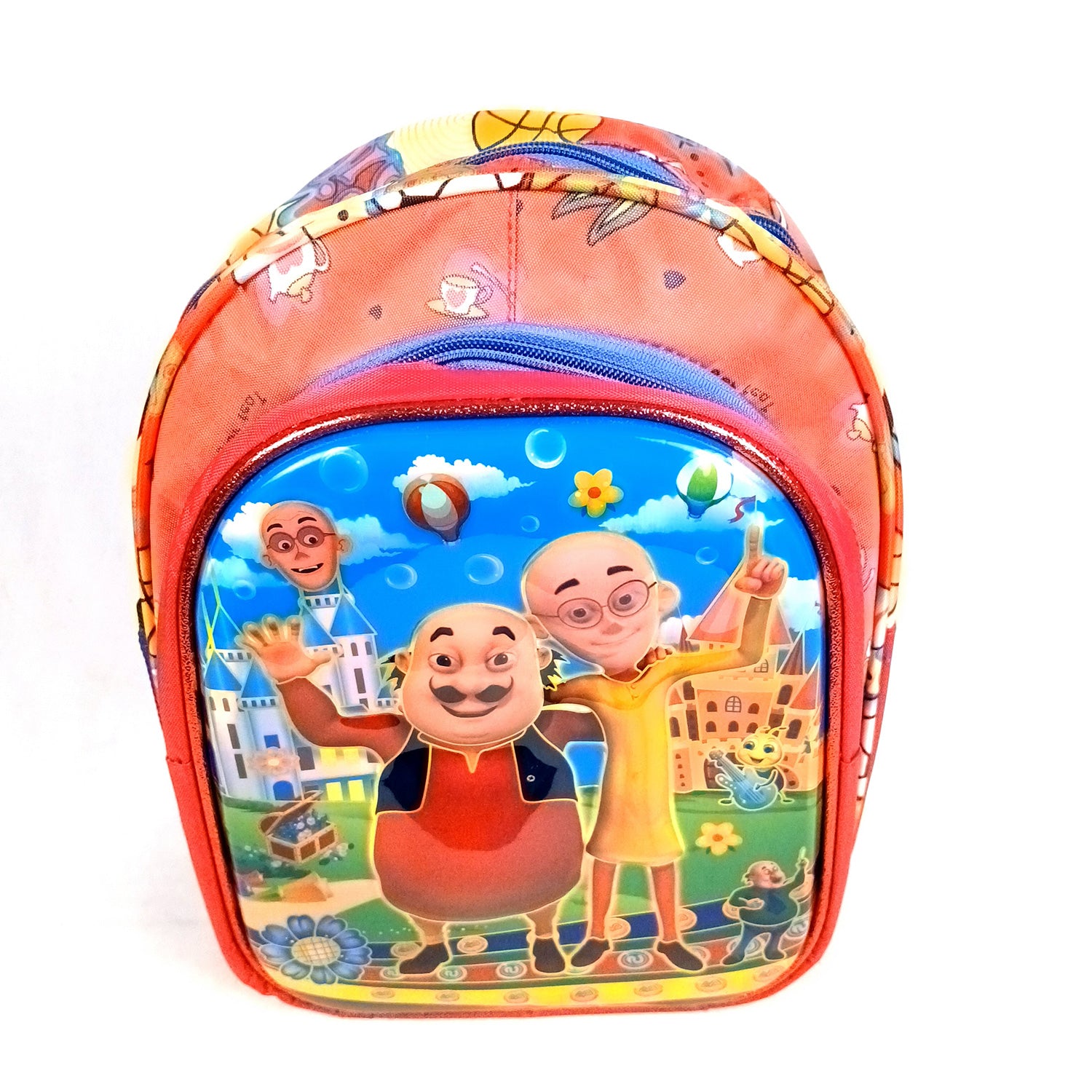 Kids School Bag | Waterproof Backpack Bags - Motu Patlu Design | Casual / Picnic / Tuition Bag - for School Boys & Girls, Children, Students & Gifts - Apkamart