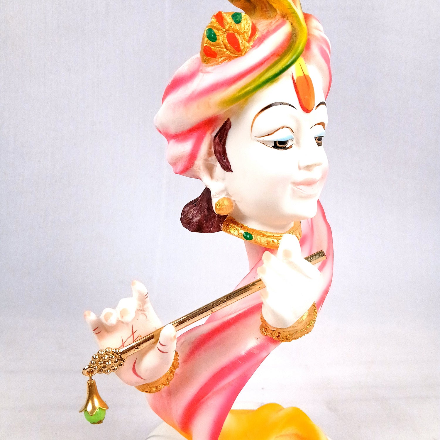 Krishna Statue | Shri Krishna Idol | Lord Krishna Murti - for Home, Living Room, Office, Puja , Entrance Decoration & Gifts - 13 Inch - Apkamart #Style_Design 1