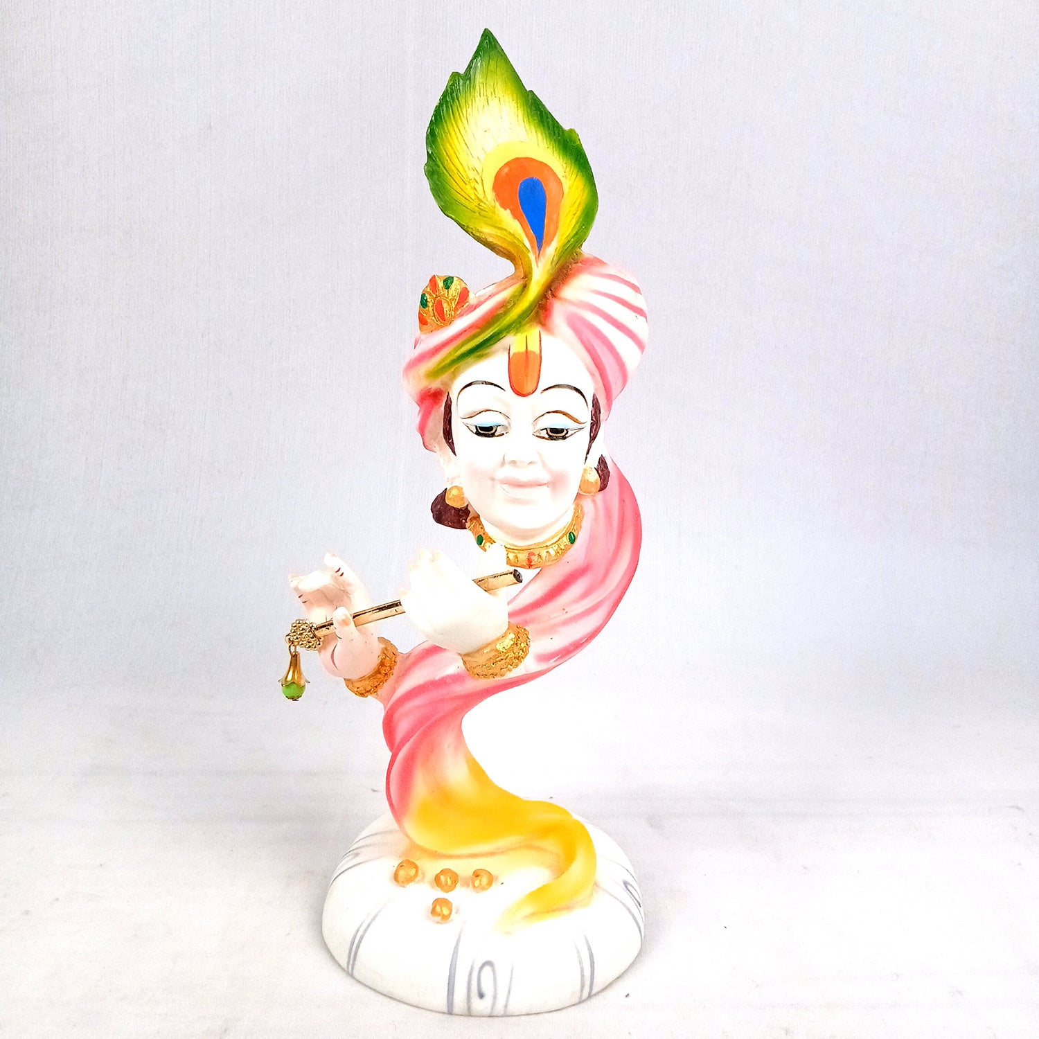 Krishna Statue | Shri Krishna Idol | Lord Krishna Murti - for Home, Living Room, Office, Puja , Entrance Decoration & Gifts - 13 Inch - Apkamart #Style_Design 1