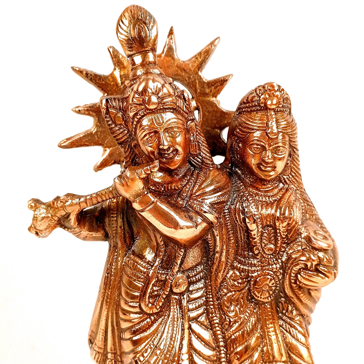 Radha Krishna Statue | Lord Krishna Murti Idol - for Gift, Home, Table, Living Room, Office, Puja Room Decoration - 12 Inch - Apkamart