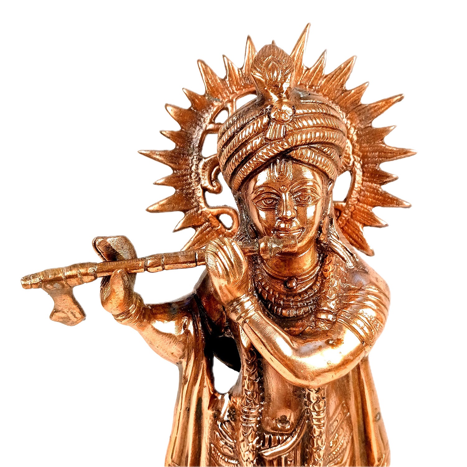 Shri Krishna Statue | Lord Krishna Idol | Big Krishna Playing Flue / Bansuri Murti - for Gift, Home, Living Room, Office, Puja Room Decoration - 20 Inch - Apkamart