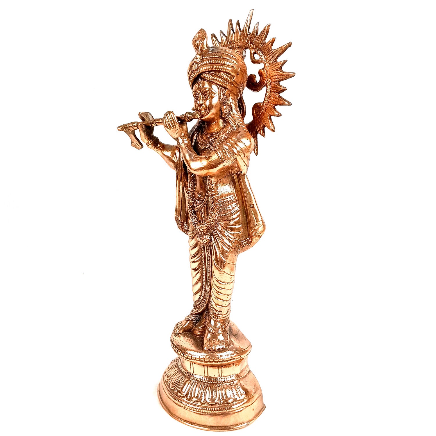 Shri Krishna Statue | Lord Krishna Idol | Big Krishna Playing Flue / Bansuri Murti - for Gift, Home, Living Room, Office, Puja Room Decoration - 20 Inch - Apkamart