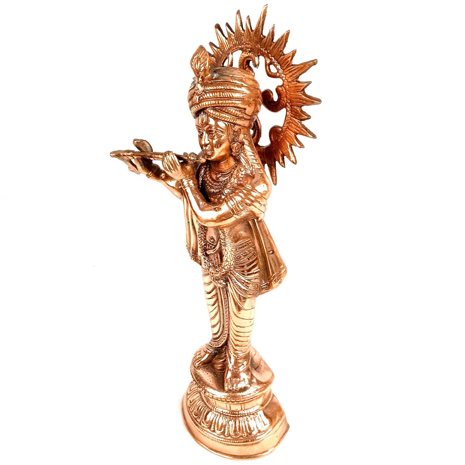 Shri Krishna Statue | Lord Krishna Idol | Big Krishna Playing Flue / Bansuri Murti - for Gift, Home, Living Room, Office, Puja Room Decoration - 20 Inch - Apkamart