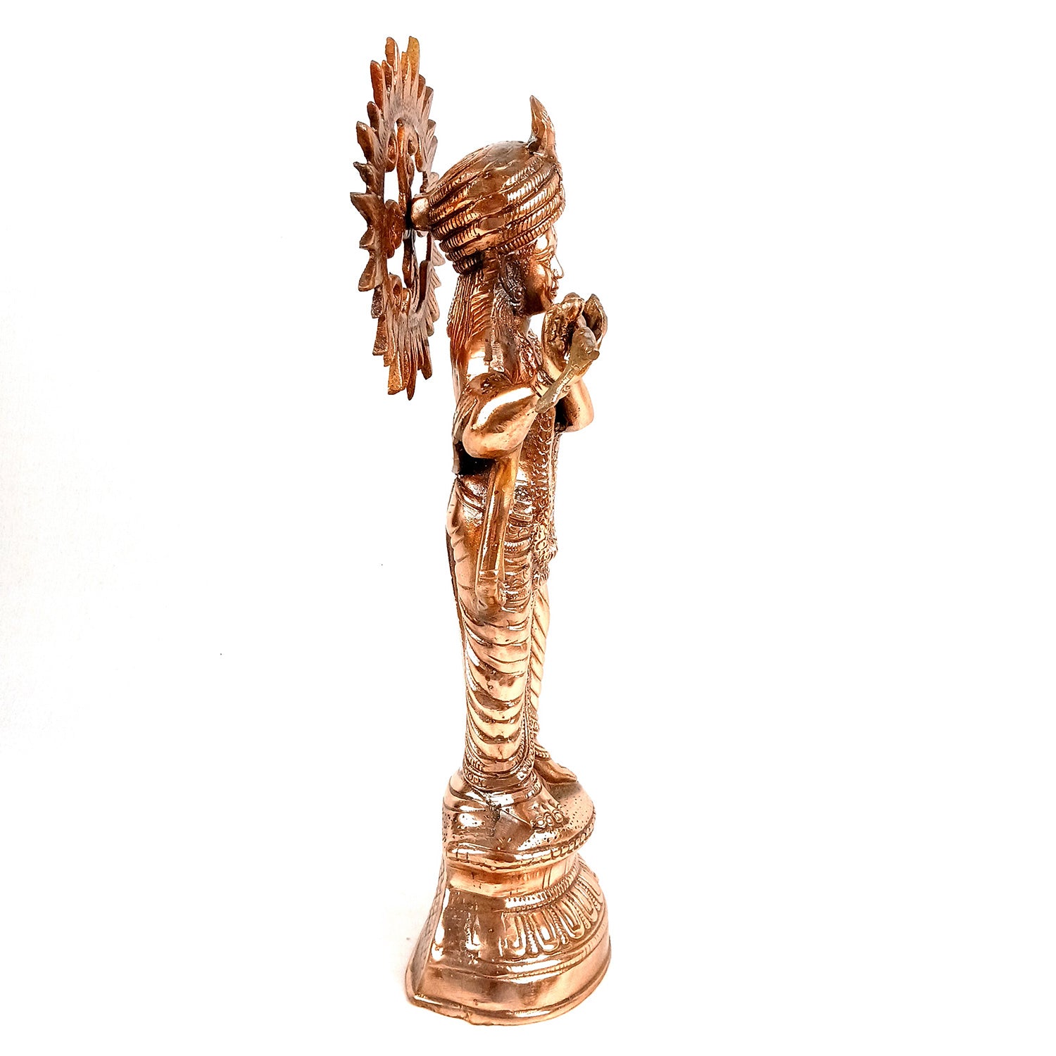 Shri Krishna Statue | Lord Krishna Idol | Big Krishna Playing Flue / Bansuri Murti - for Gift, Home, Living Room, Office, Puja Room Decoration - 20 Inch - Apkamart