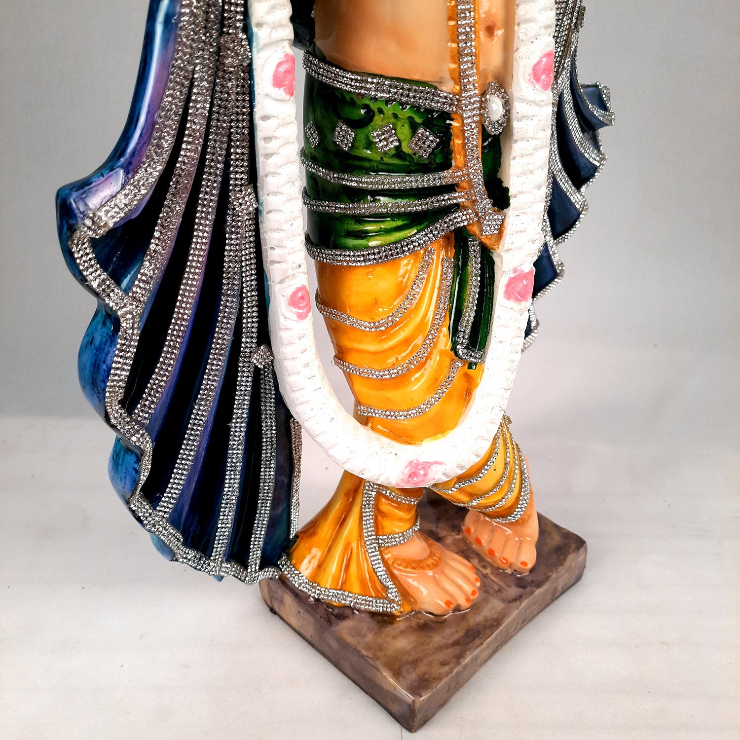 Krishna Idol Statue Big | Krishna Playing Bansuri Murti - for Home Decor, Living Room, Mandir, Temple, Pooja, Table, Office & Gifts - 22 Inch - apkamart