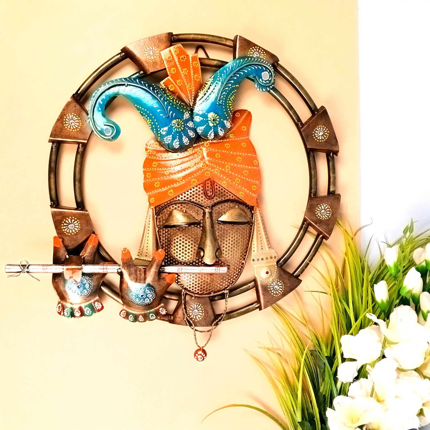 Wall Art  for Living Room - Krishna Wall Hanging - 19 Inch - Apkamart #Style_Design 1