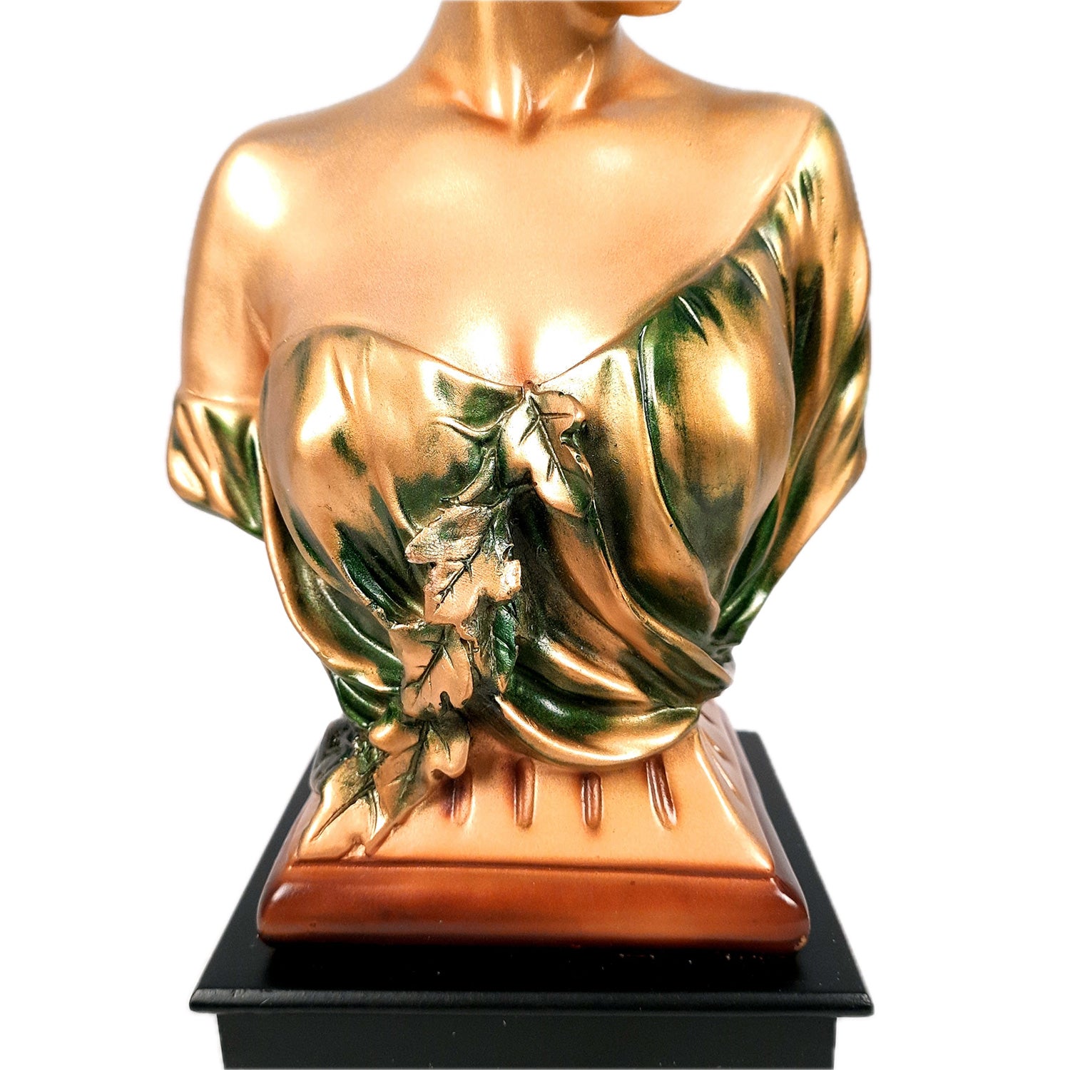 Ancient Greek Woman Statue Figurine | Exquisite Lady Bust Sculpture Showpiece - for Home Decor, Table, Living Room, Collectibles & Gift - 13 Inch - apkamart