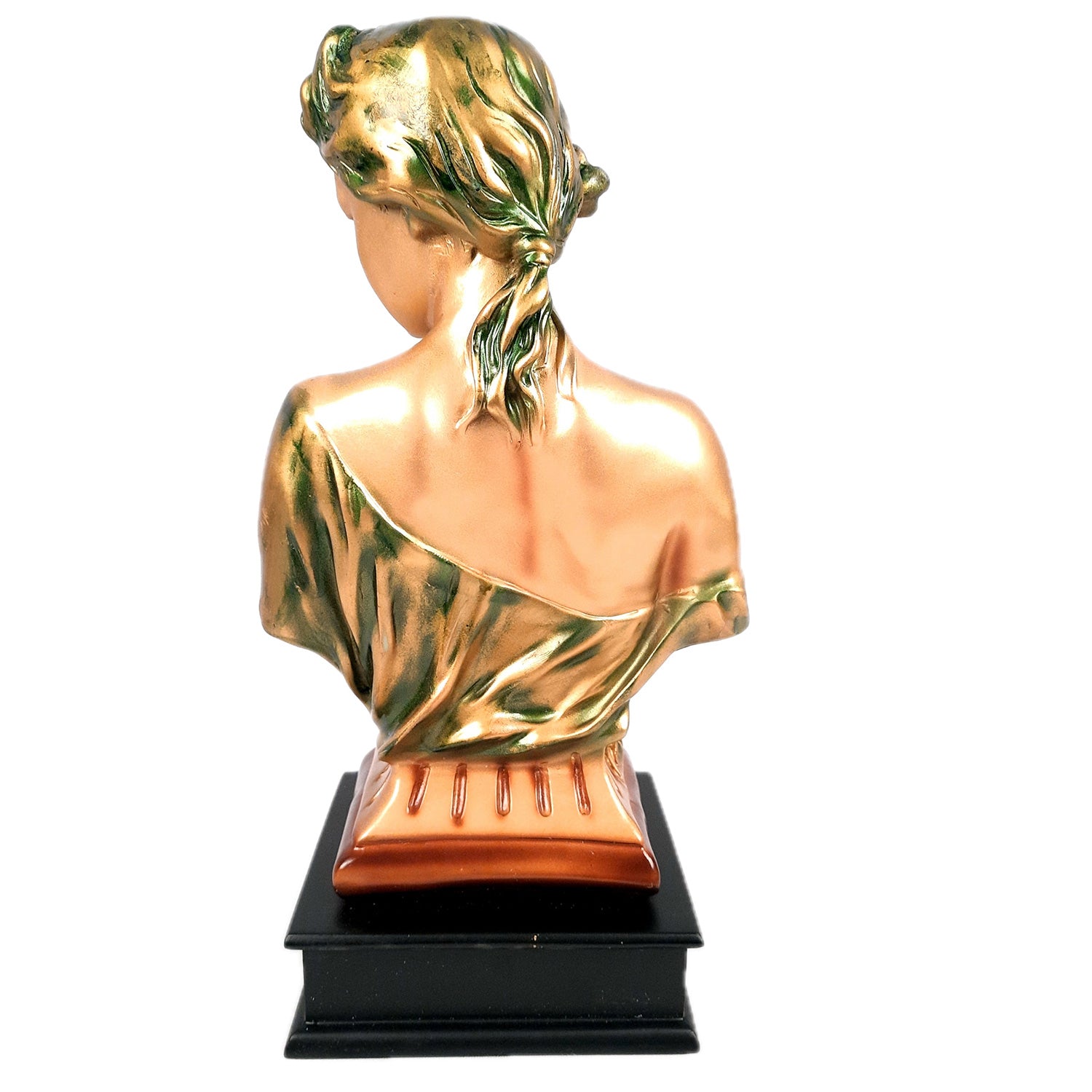 Ancient Greek Woman Statue Figurine | Exquisite Lady Bust Sculpture Showpiece - for Home Decor, Table, Living Room, Collectibles & Gift - 13 Inch - apkamart