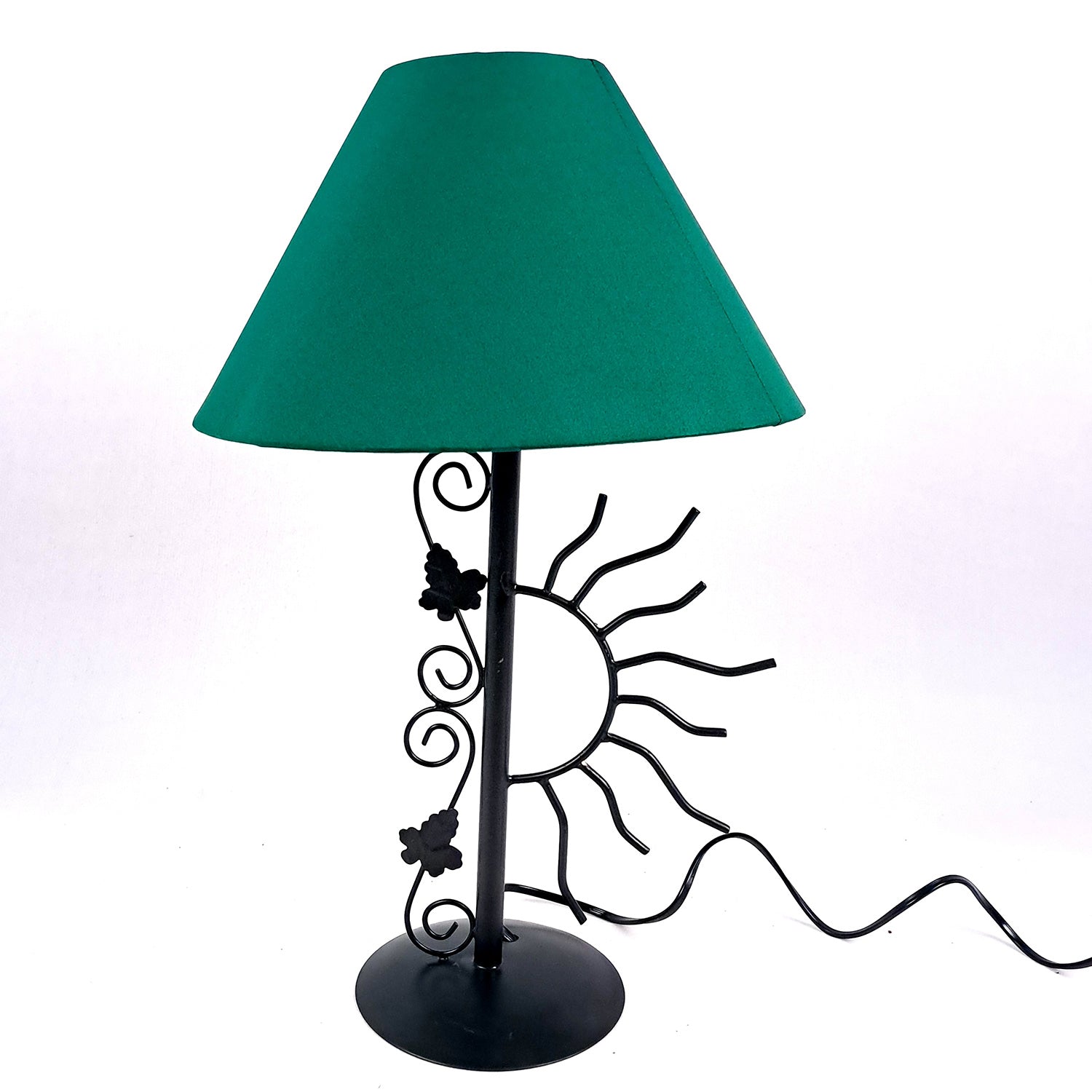 Table Lamp | Bedside Lamp with Shade | Night Lamp Light - for Home Decor, Living Room, Bedroom, Office Decor & Gift - apkamart #color_Green