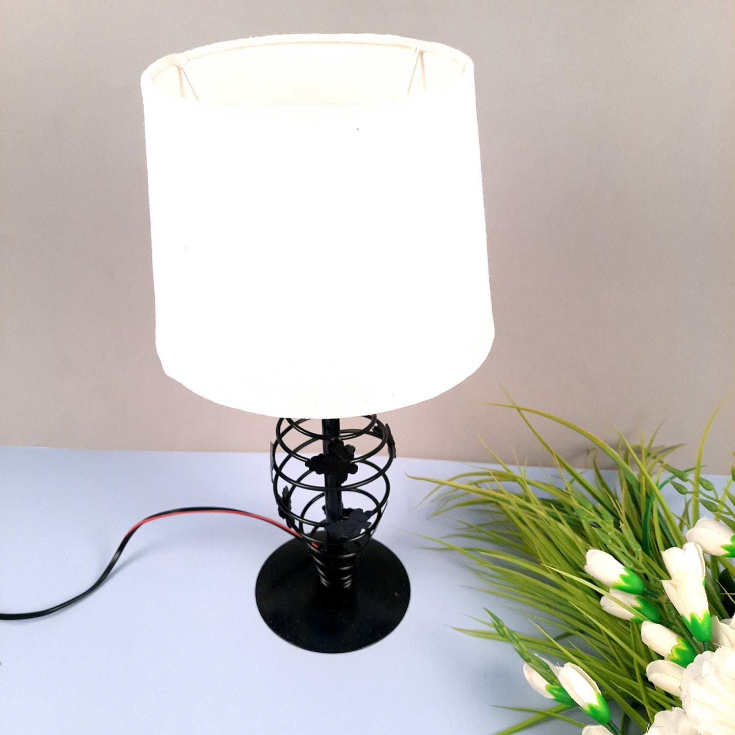 Bedroom Lamp | Side Table Lamp for Living room - 16 Inch