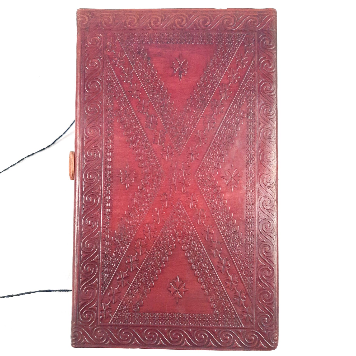 Leather Diary Vintage With Lock | Journal Notebook With Handmade Paper | Personal Traveller's Book, Sketchbook - for Writing, Table, Office, Desk, Study, Corporate Gifts | Gift for Him / Her - Apkamart #Size_9 Inch