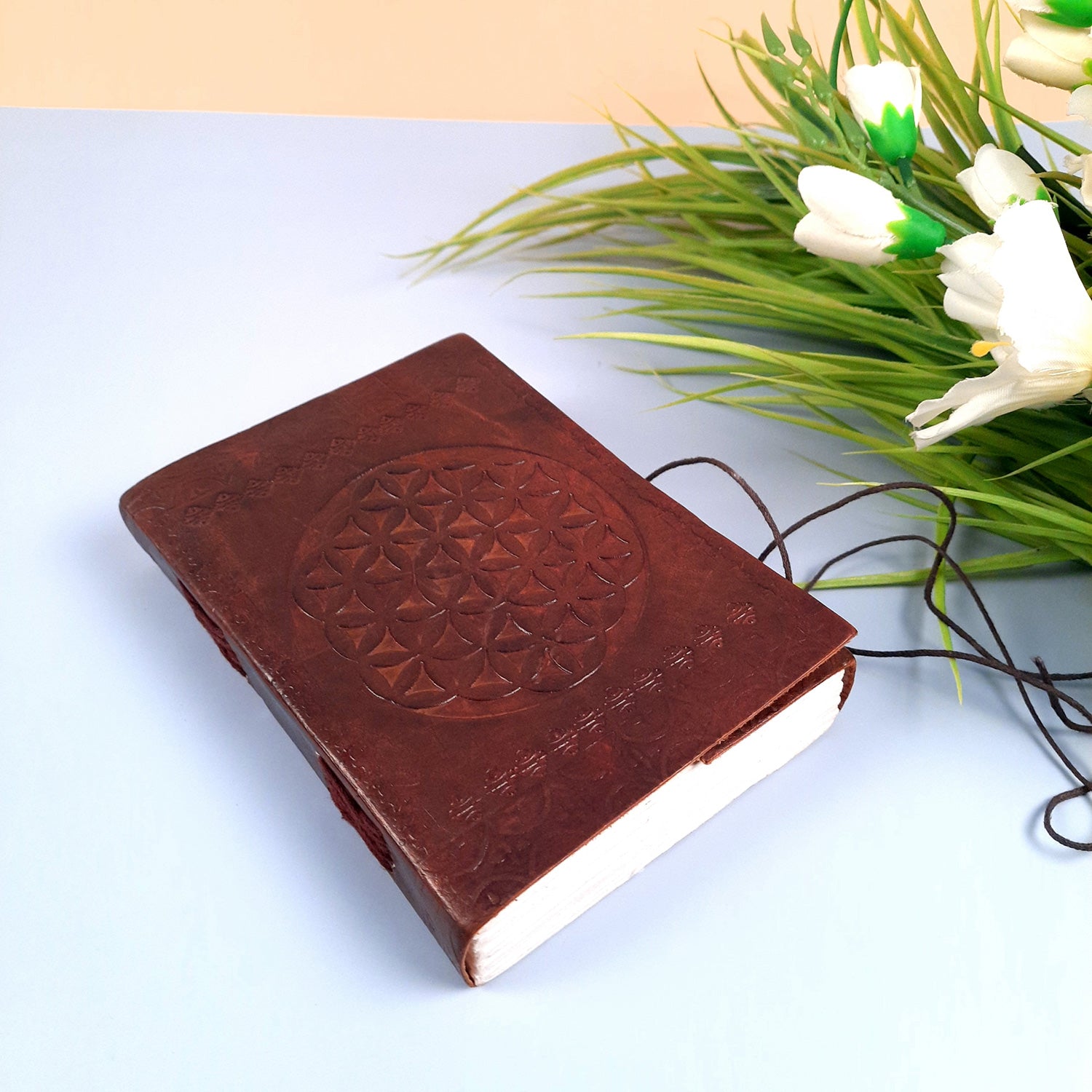 Leather Diary Journal | Notebook Planner Diaries | Handmade Traveller's Book, Sketchbook - for Writing, Table, Office, Desk, Study, Corporate Gifts | Gift for Him / Her - 7 inch