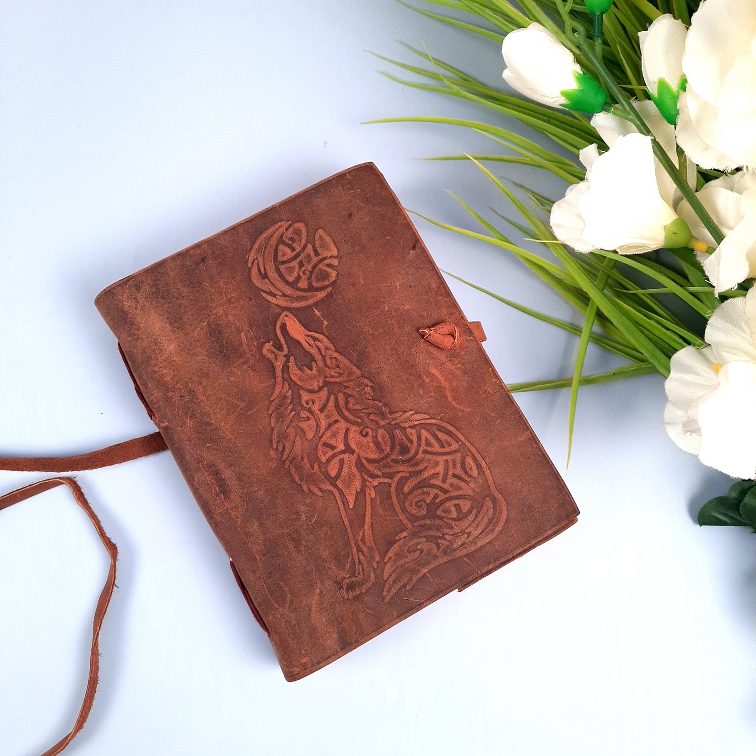 Leather Diary Vintage | Journal Notebook With Handmade Paper | Personal Traveller's Book, Sketchbook - for Writing, Table, Office, Desk, Study, Corporate Gifts | Gift for Him / Her - 7 inch