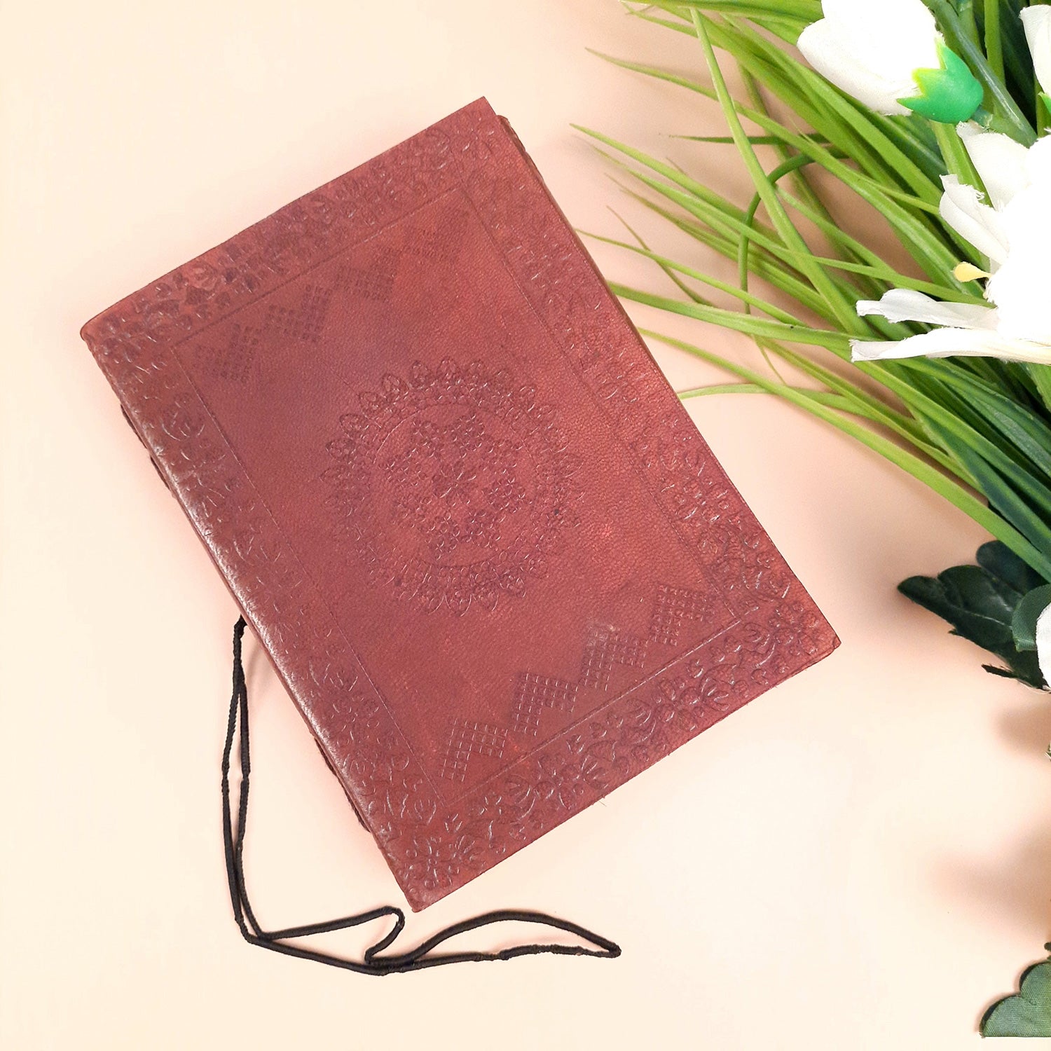 Leather Diary Vintage | Journal Notebook With Handmade Paper | Personal Traveller's Book, Sketchbook - for Writing, Table, Office, Desk, Study, Corporate Gifts | Gift for Him / Her  apkamart #Style_Design 1