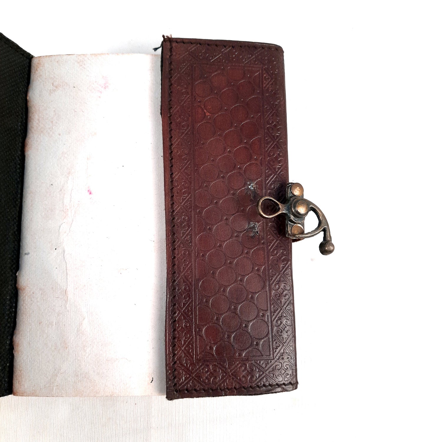 Leather Diary Vintage With Lock | Journal Notebook With Handmade Paper | Personal Traveller's Book, Sketchbook - for Writing, Table, Office, Desk, Study, Corporate Gifts | Gift for Him / Her - apkamart #Style_Design 2