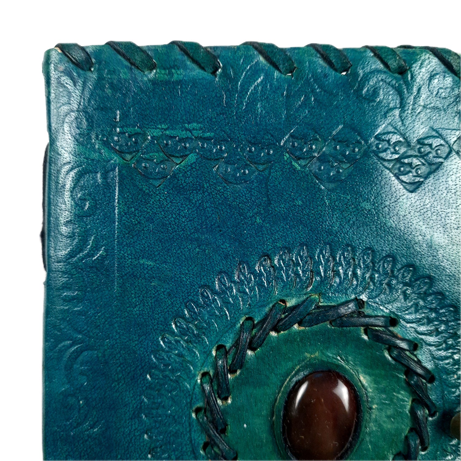 Leather Diary Vintage With Lock | Journal Notebook With Handmade Paper | Personal Traveller's Book, Sketchbook - for Writing, Table, Office, Desk, Study, Corporate Gifts | Gift for Him / Her - apkamart #Color_Blue 1