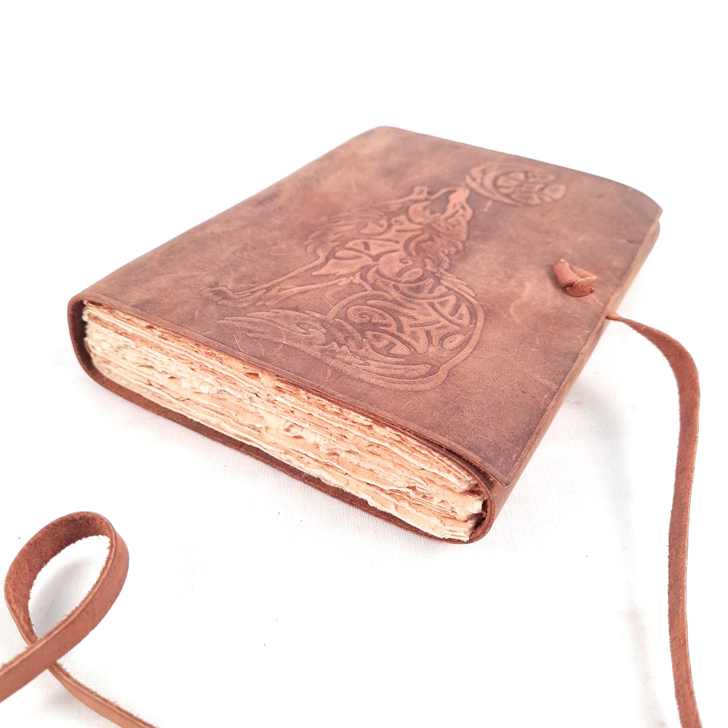 Leather Diary Vintage | Journal Notebook With Handmade Paper | Personal Traveller's Book, Sketchbook - for Writing, Table, Office, Desk, Study, Corporate Gifts | Gift for Him / Her - 7 inch