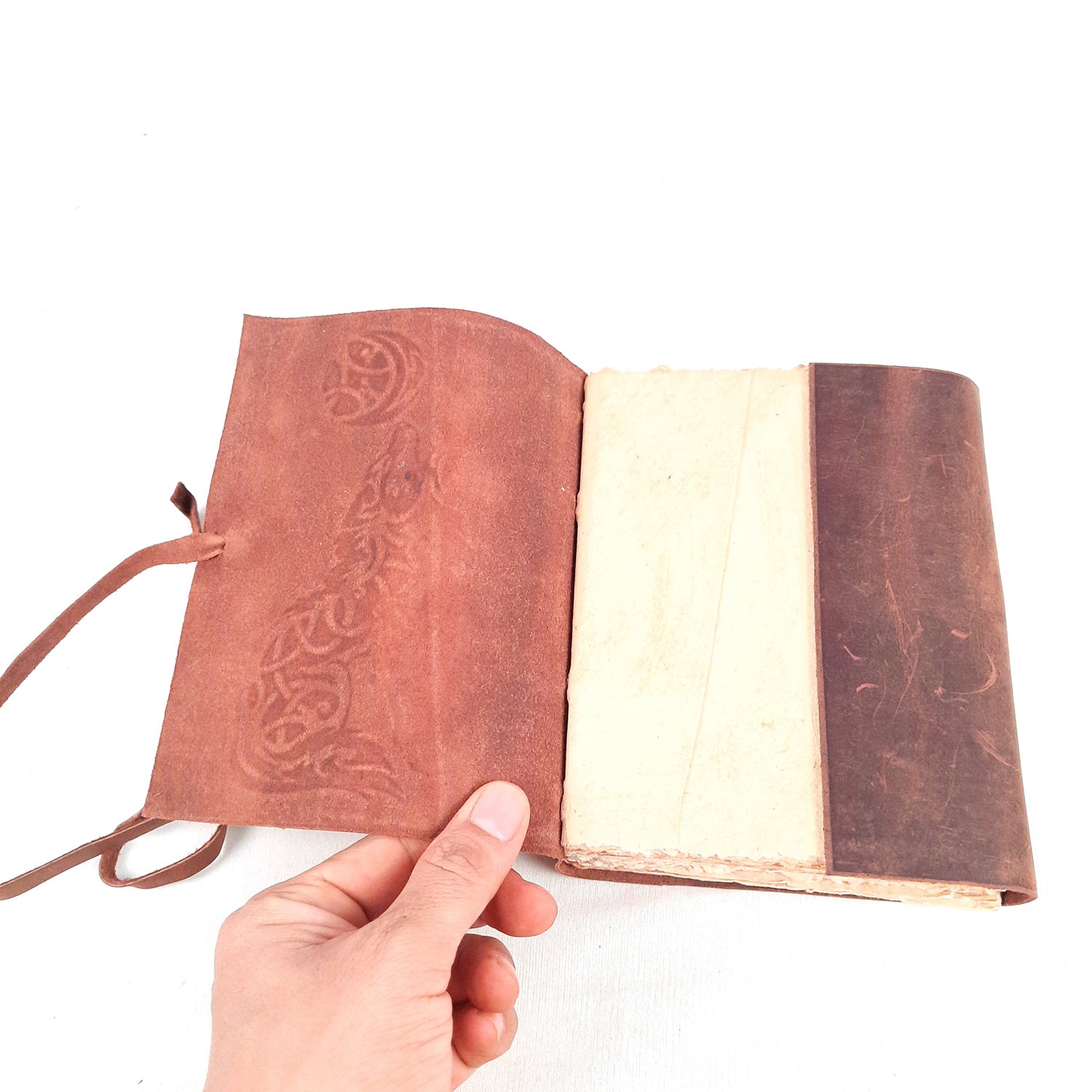 Leather Diary Vintage | Journal Notebook With Handmade Paper | Personal Traveller's Book, Sketchbook - for Writing, Table, Office, Desk, Study, Corporate Gifts | Gift for Him / Her - 7 inch