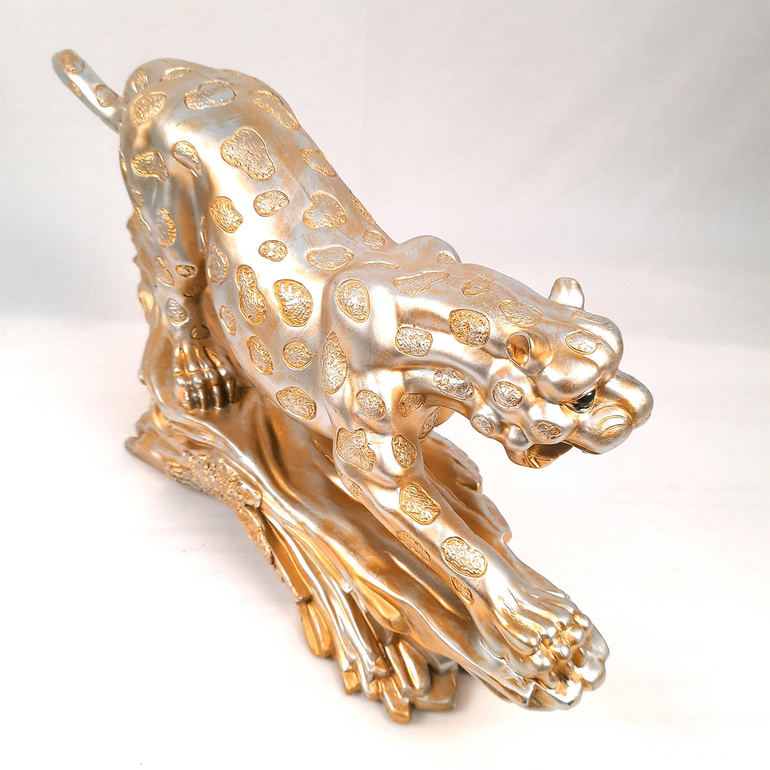 Panther Jaguar Showpiece | Decorative Cheetah Statue | Animal Figurines Sculpture - for Home Decor Living Room Bedroom Table Top Decoration & Gifts - 23 Inch - Apkamart #Color_Golden