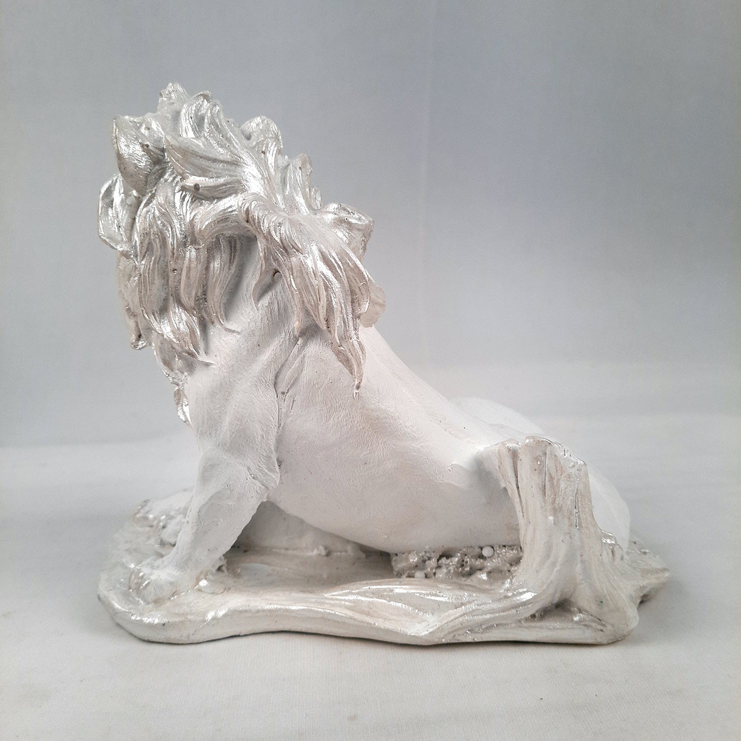 Lion - Lioness Showpiece | Tiger Couple Statue | Animal Figurines Sculpture - for Home Decor, Living Room, Table, Decor & Gifts - apkamart #Color_White