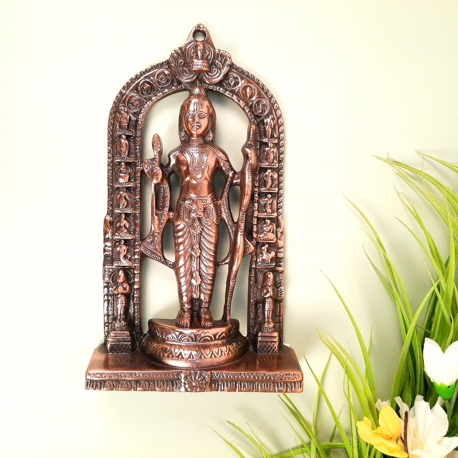 Ram Lalla Wall Hanging Statue | Shree Ram Lala Ayodhya Mandir Wall Idol - for Pooja, Home, Temple, Decor & Gift - apkamart #size_12 Inch