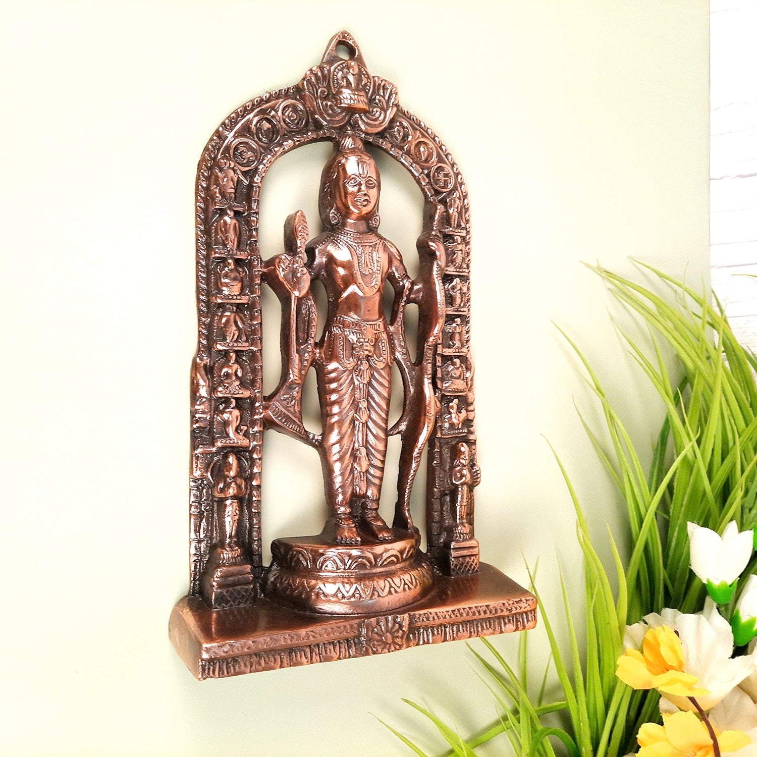 Ram Lalla Wall Hanging Statue | Shree Ram Lala Ayodhya Mandir Wall Idol - for Pooja, Home, Temple, Decor & Gift - apkamart #size_12 Inch