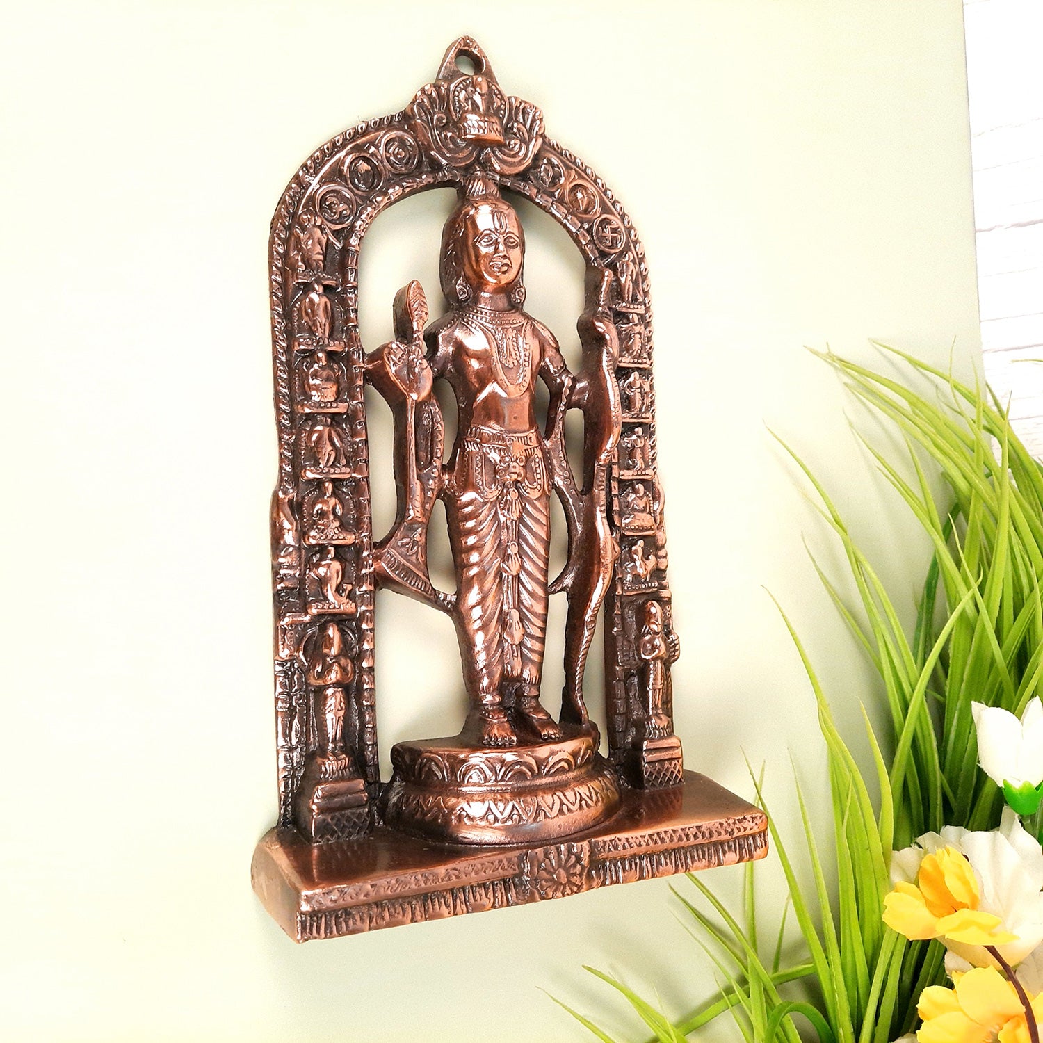 Ram Lalla Wall Hanging Statue | Shree Ram Lala Ayodhya Mandir Wall Idol - for Pooja, Home, Temple, Decor & Gift - apkamart #size_12 Inch