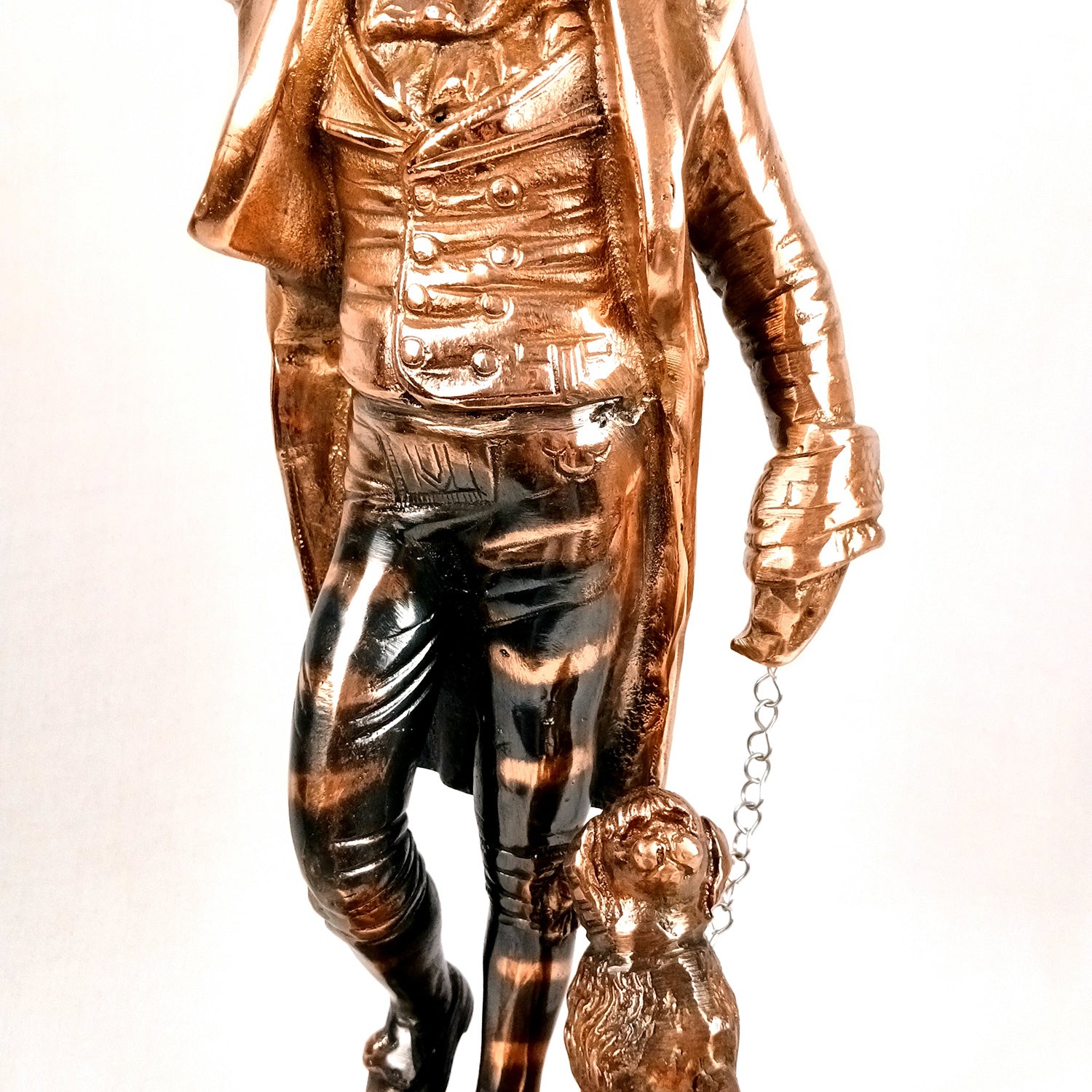 English Man With Dog & Lantern Statue | Antique Village Man Big Showpiece With Lalten - For Home, Corner, Living room Decor & Gifts - 26 Inch - Apkamart