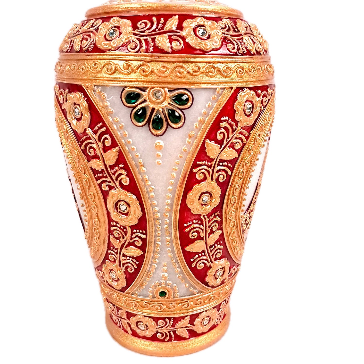 Flower Vase | Pots for Flowers - Marble With Intricate Handwork, Rich Detailing And Woman Design - For Tabletop, Living Room, Home & Office Decoration | Centerpiece for Table Decoration |Vases for Gifts - 9 Inch - Apkamart