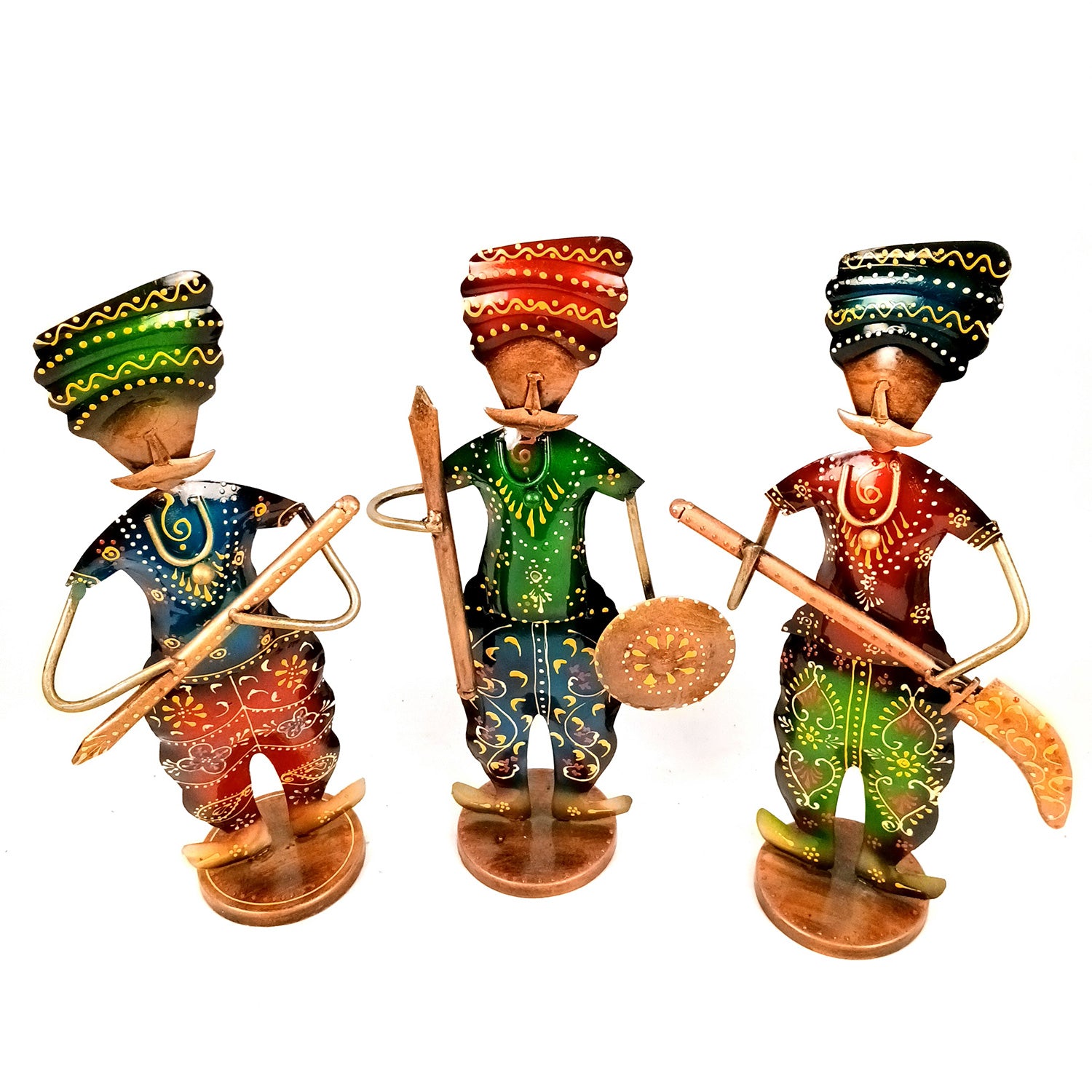 Warrior Showpiece Set | Traditional Men Figurine Idol - for Home, Table, Living Room, TV Unit & Bedroom Office Desk Decor& Gifts - 14 Inch (Pack of 3) - apkamart