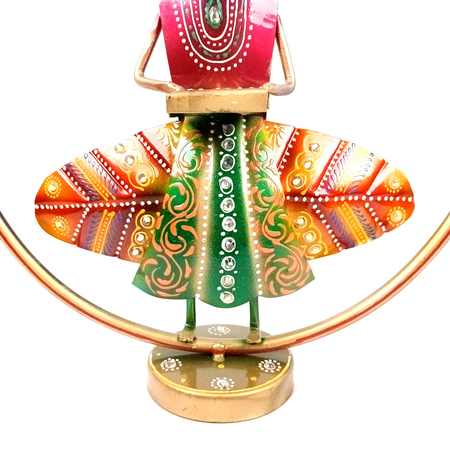 Musician Showpiece In Rings Set | Decorative Figurine With Vibrant Hand Painting - For Home, Table, Living Room & TV Unit, Office Desk & Gifts - 12 Inch - Apkamart