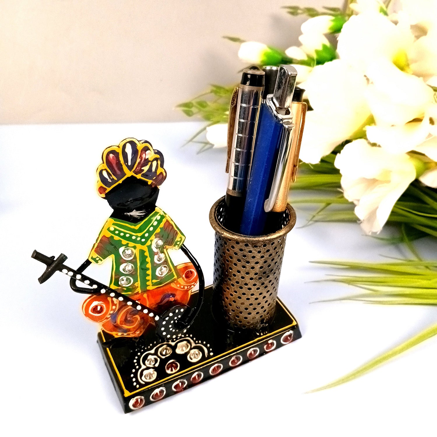 Musician  | Multipurpose Holders Stand - For Stationary Gifts, Table, Desk Organizing, Home, Office Decor & Corporate Gifts - 5 Inch - Apkamart