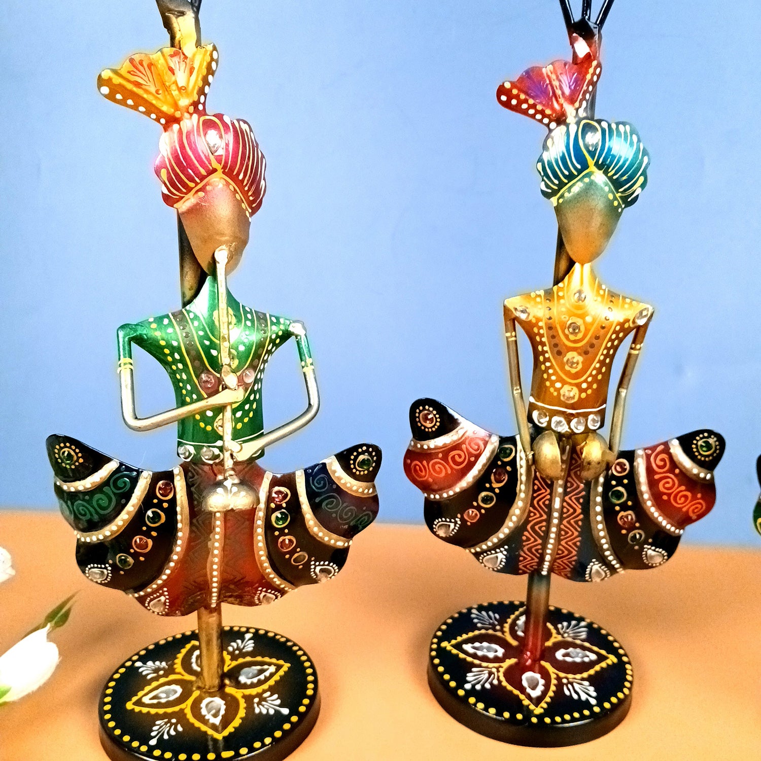 Musician Traditional Showpiece Set | Figurines With Luxurious Finish & Elegant Stone Work - for Home, Bedroom, Living Room, Office, Table Decor & Gifts -13 Inch - Apkamart