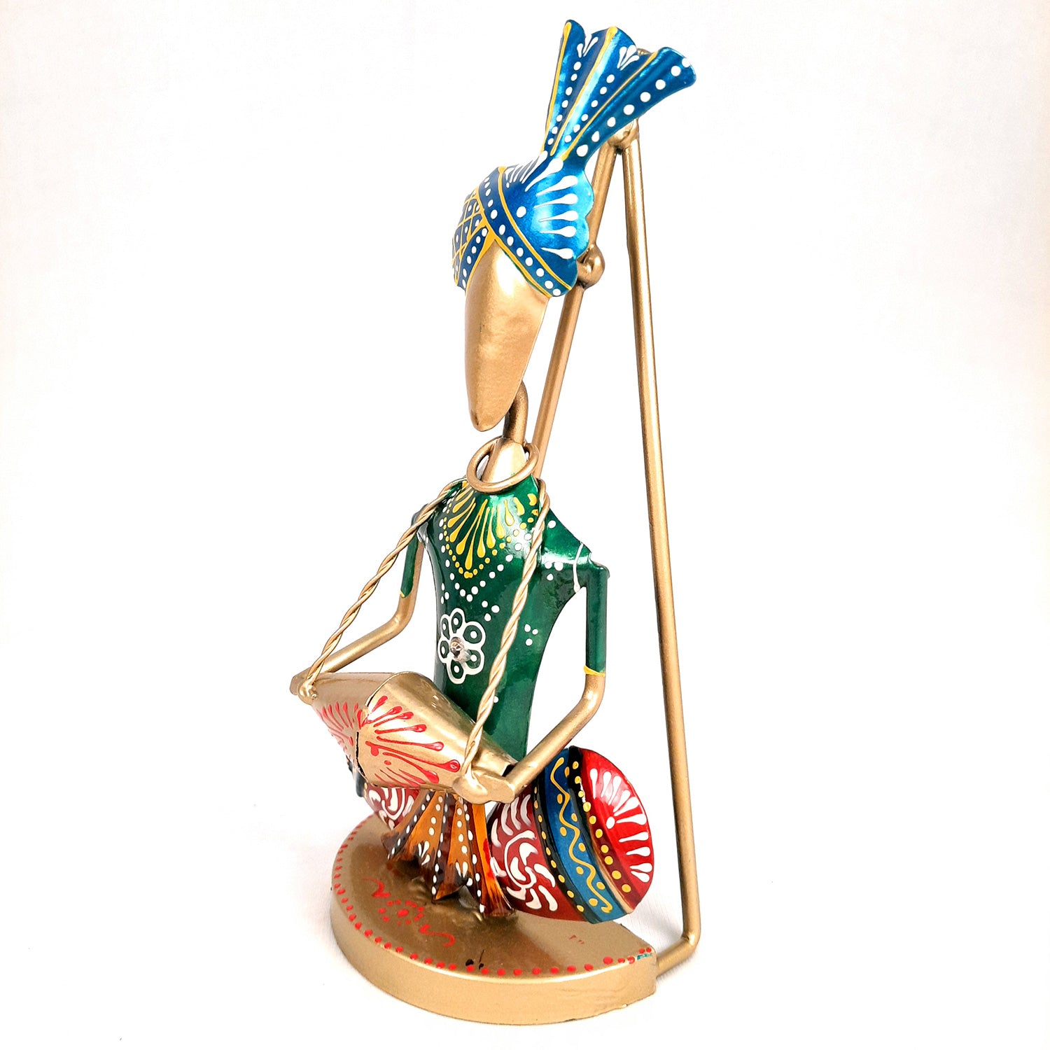 Showpiece Musician Cum Wall Hanging | Decorative Figurine - For Home, Wall, Table, Living Room & TV Unit | Show Piece For Office Desk & Gifts - 8 Inch - apkamart