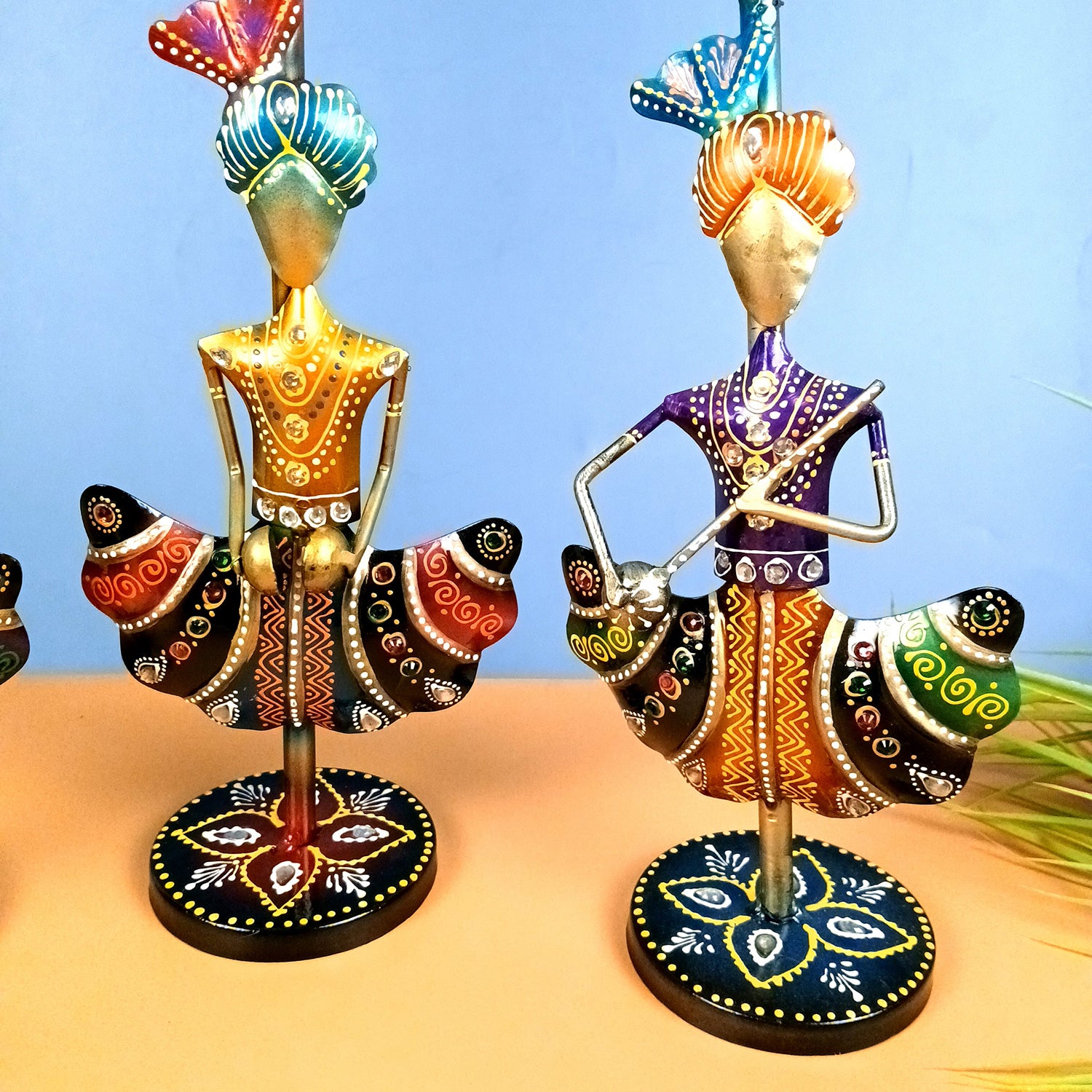 Musician Traditional Showpiece Set | Figurines With Luxurious Finish & Elegant Stone Work - for Home, Bedroom, Living Room, Office, Table Decor & Gifts -13 Inch - Apkamart