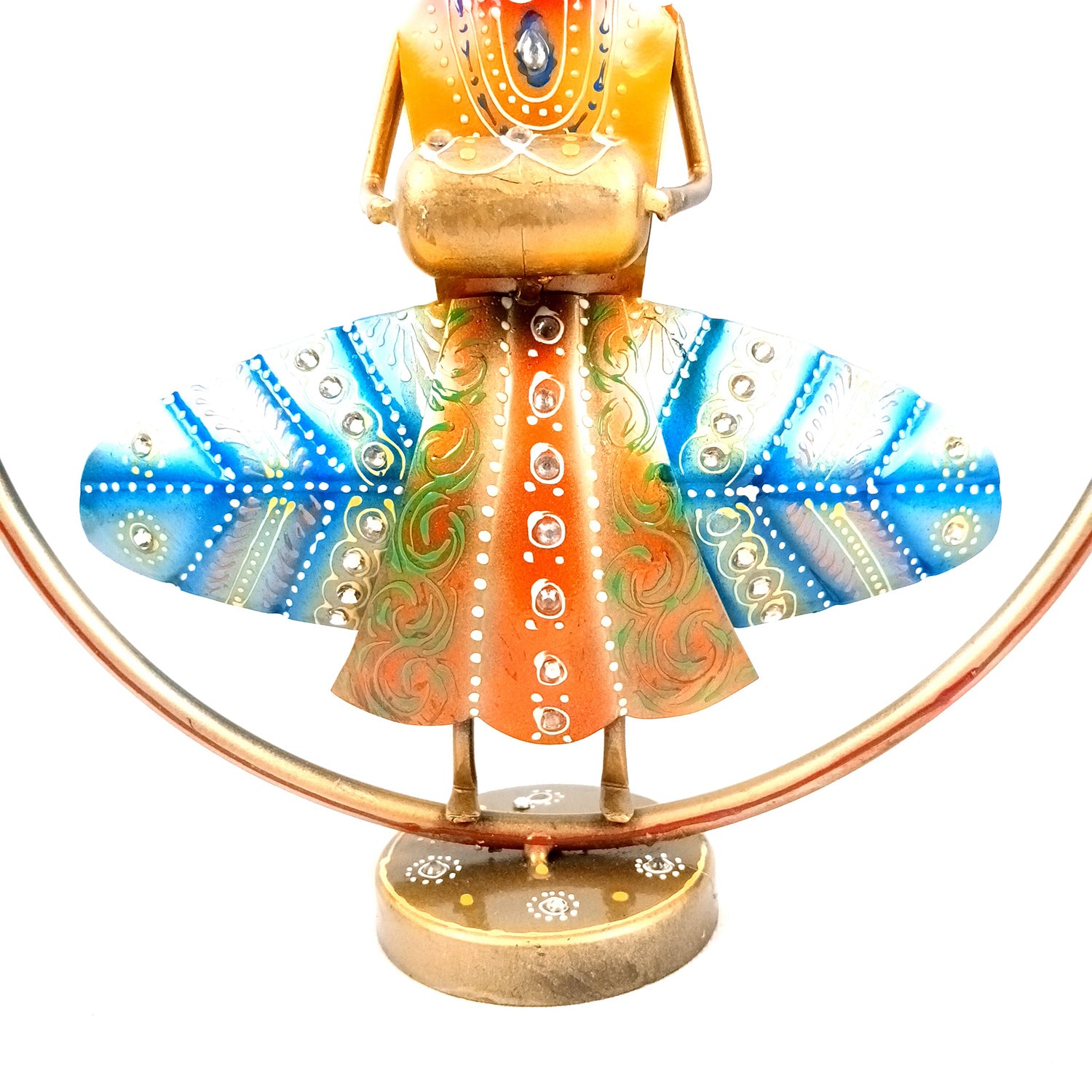 Musician Showpiece In Rings Set | Decorative Figurine With Vibrant Hand Painting - For Home, Table, Living Room & TV Unit, Office Desk & Gifts - 12 Inch - Apkamart