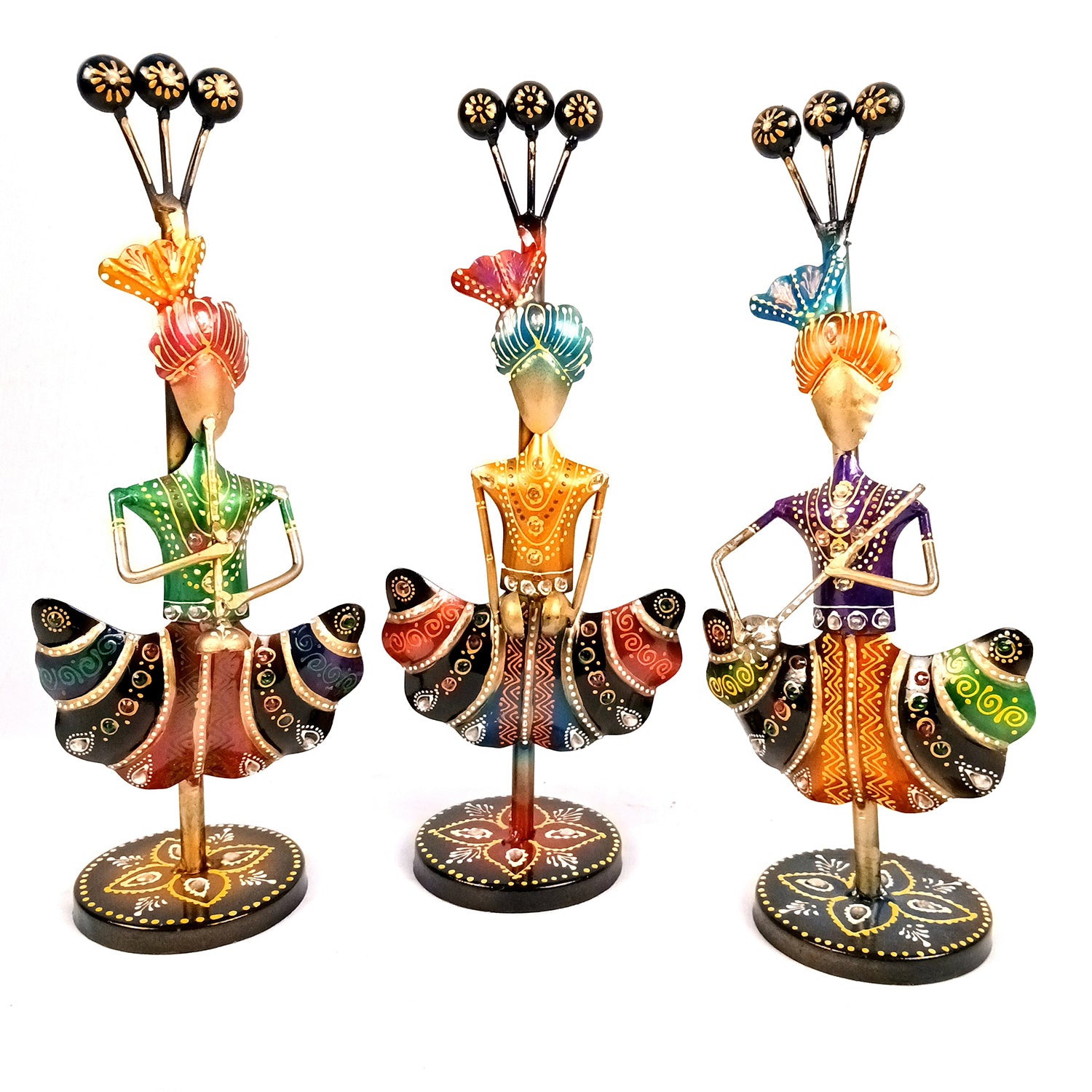 Musician Traditional Showpiece Set | Figurines With Luxurious Finish & Elegant Stone Work - for Home, Bedroom, Living Room, Office, Table Decor & Gifts -13 Inch - Apkamart