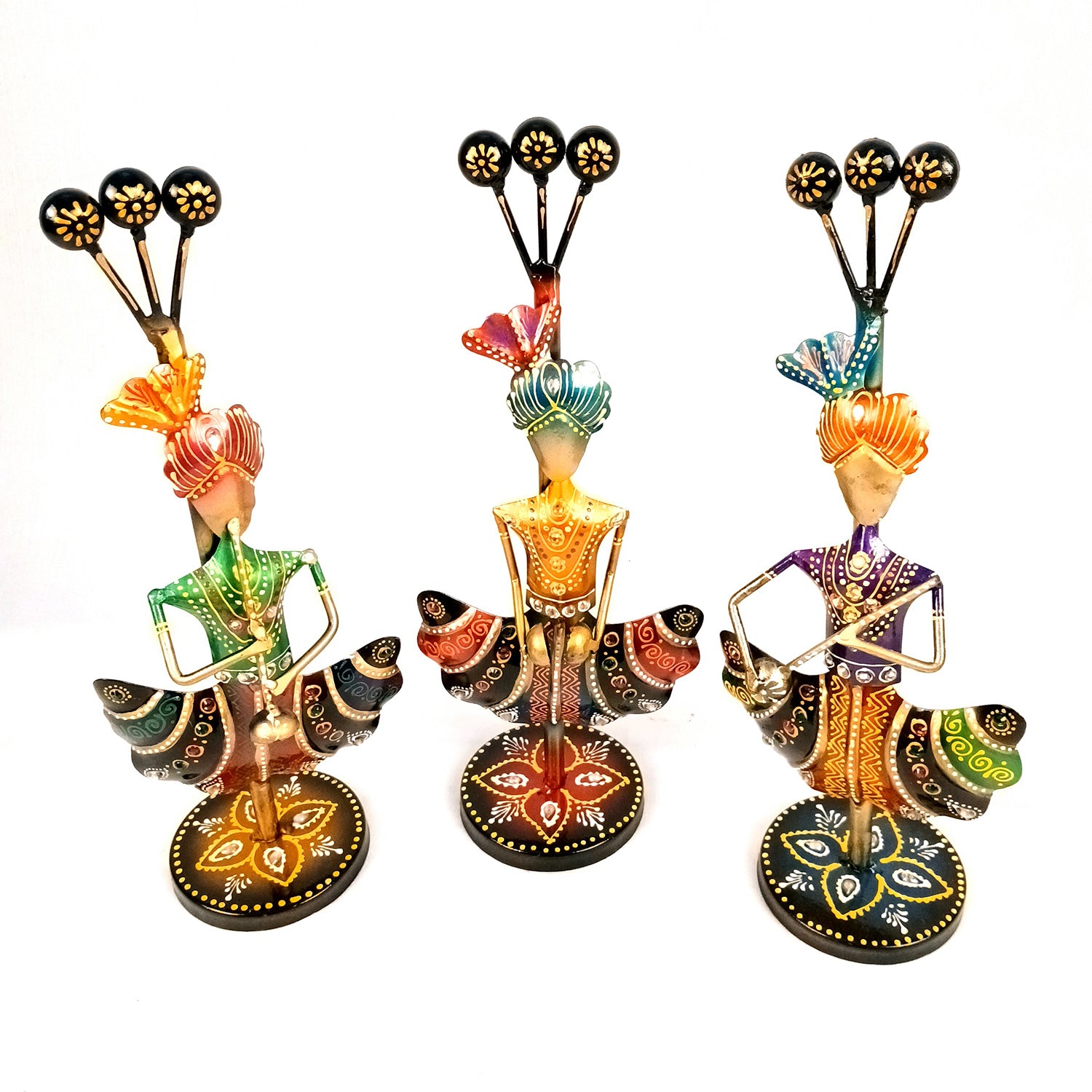 Musician Traditional Showpiece Set | Figurines With Luxurious Finish & Elegant Stone Work - for Home, Bedroom, Living Room, Office, Table Decor & Gifts -13 Inch - Apkamart