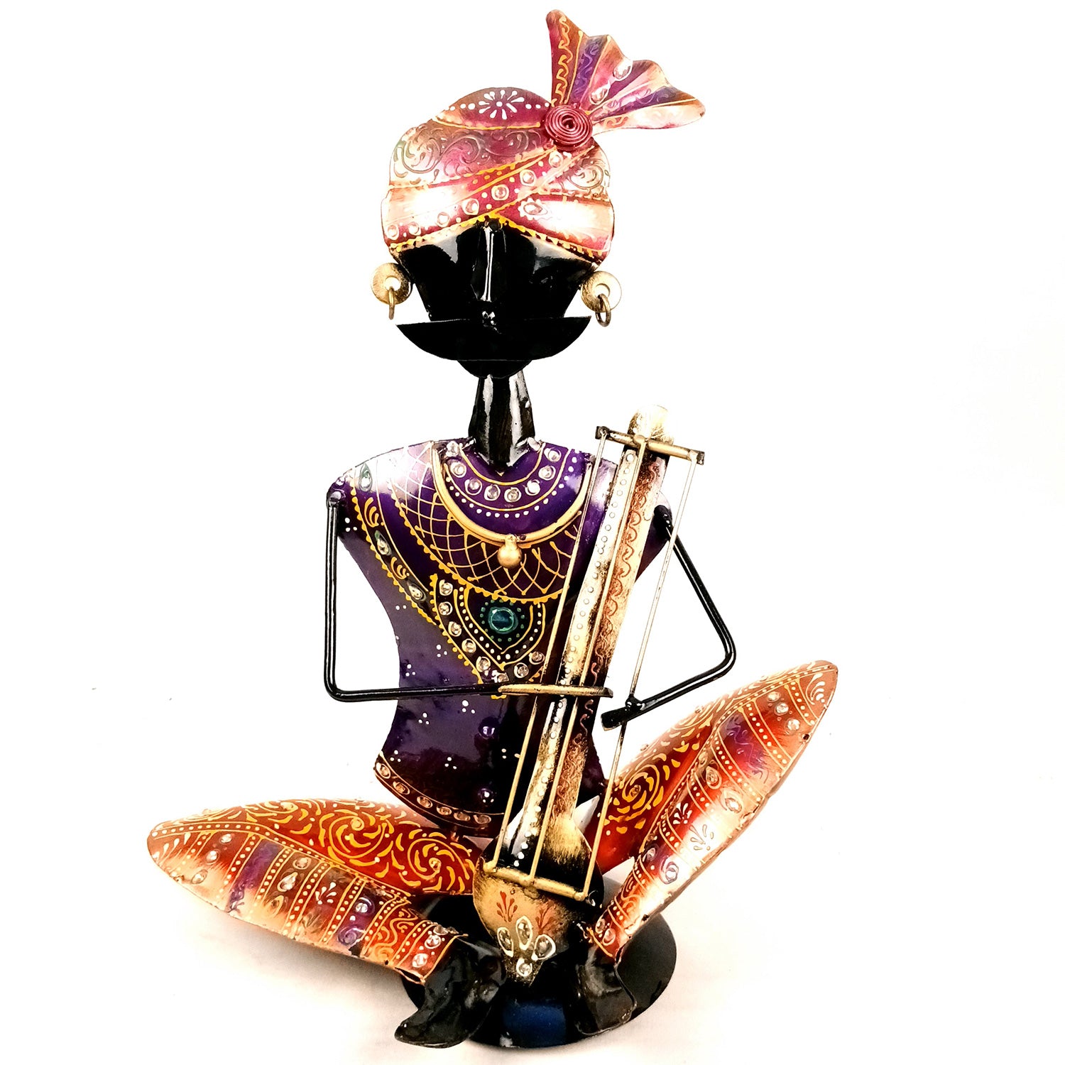 Musician Figurine Showpiece Set | Folk Musicians Artifacts - for Home, Table, Living Room, TV Unit & Bedroom Office Desk Decor& Gifts - 16 Inch (Pack of 3) - Apkamart