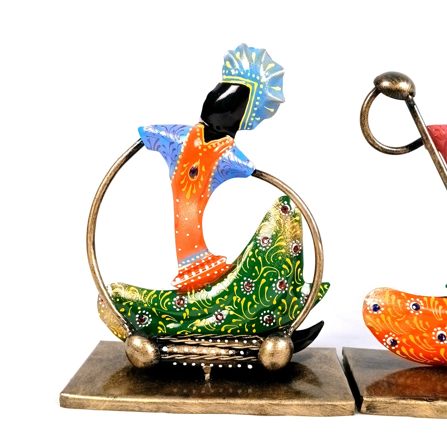 Rajasthani Musician Showpiece Set | Figurines with Luxurious Finish & Elegant Stone Work - for Home, Bedroom, Living Room, Office, Table Decor & Gifts - Apkamart #Style_Design 1