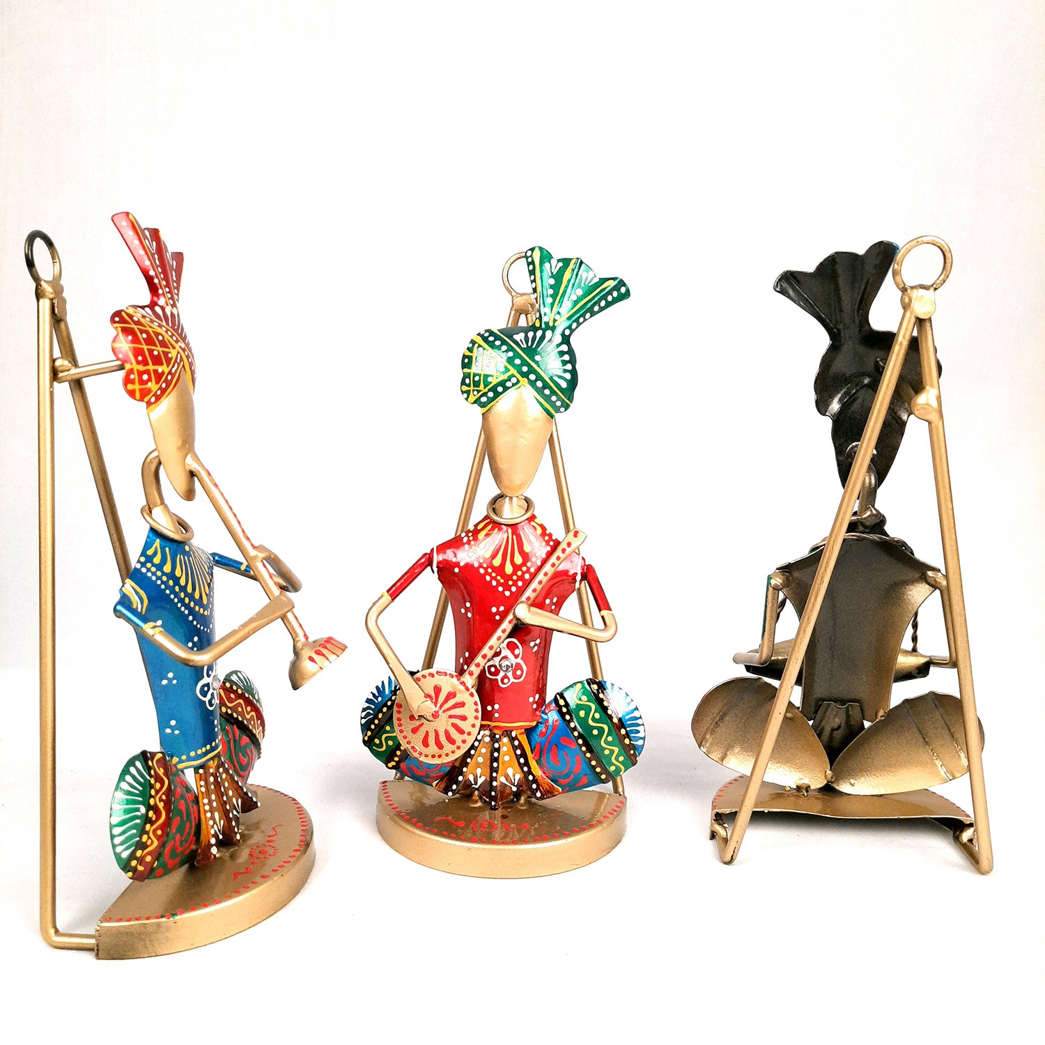 Showpiece Musician Cum Wall Hanging | Decorative Figurine - For Home, Wall, Table, Living Room & TV Unit | Show Piece For Office Desk & Gifts - 8 Inch - apkamart