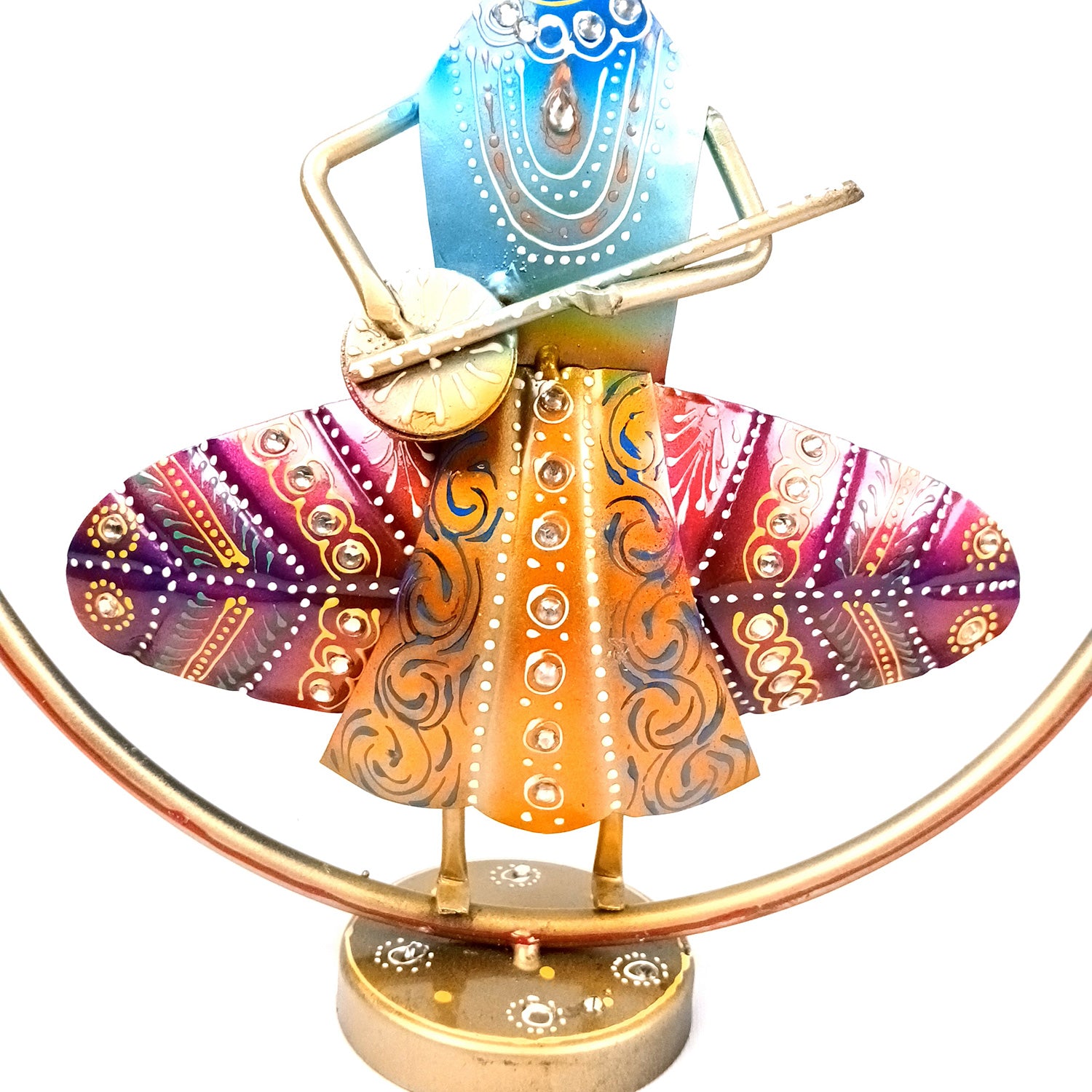 Musician Showpiece In Rings Set | Decorative Figurine With Vibrant Hand Painting - For Home, Table, Living Room & TV Unit, Office Desk & Gifts - 12 Inch - Apkamart